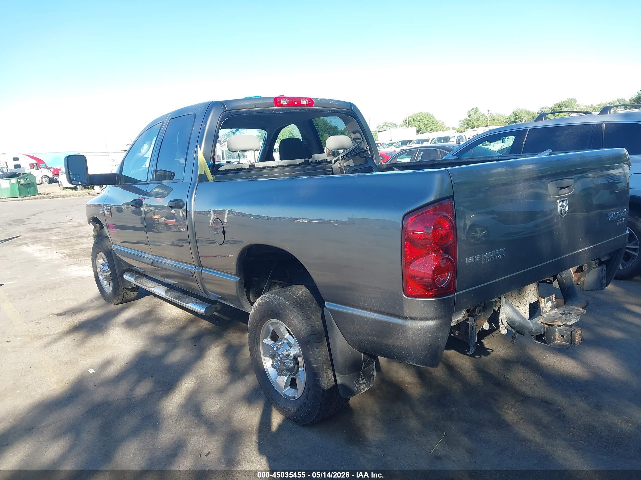 2007 Dodge Ram 2500 Slt/trx4 Off Road/sport/power Wagon Gray vin: 1D7KS28D77J504531