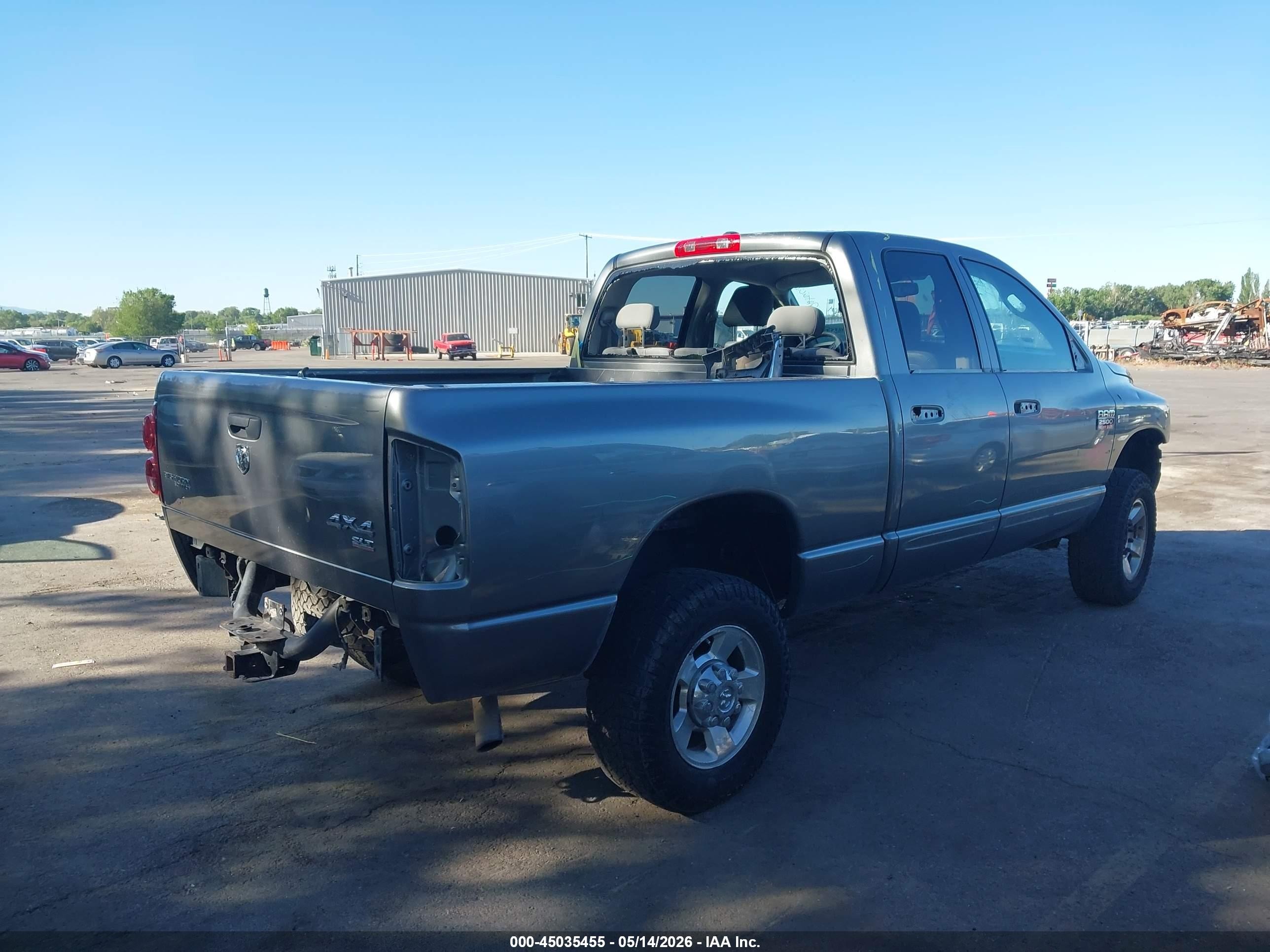 2007 Dodge Ram 2500 Slt/trx4 Off Road/sport/power Wagon Gray vin: 1D7KS28D77J504531