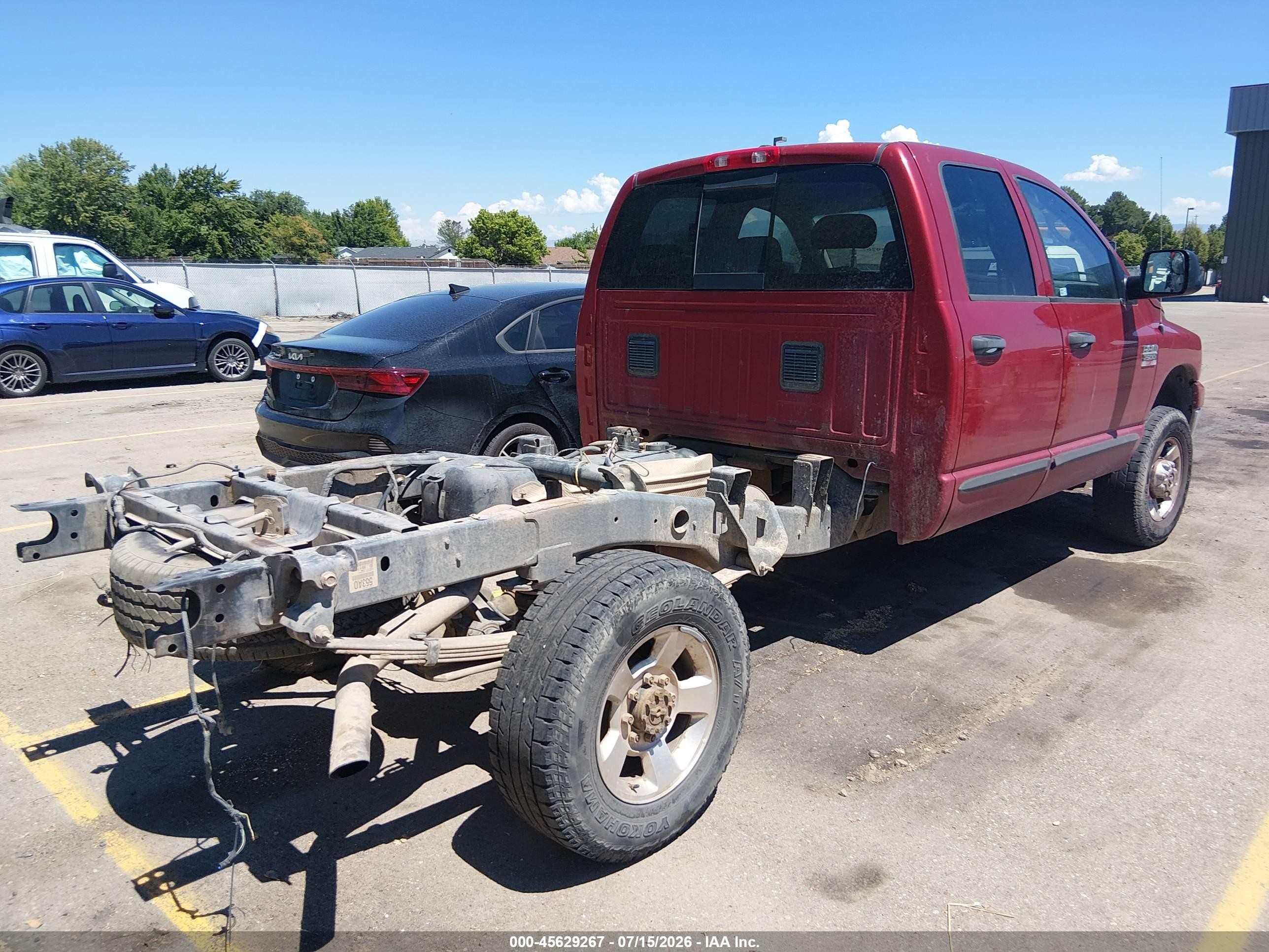 2007 Dodge Ram 2500 Slt/sport Red vin: 1D7KS28D77J543166