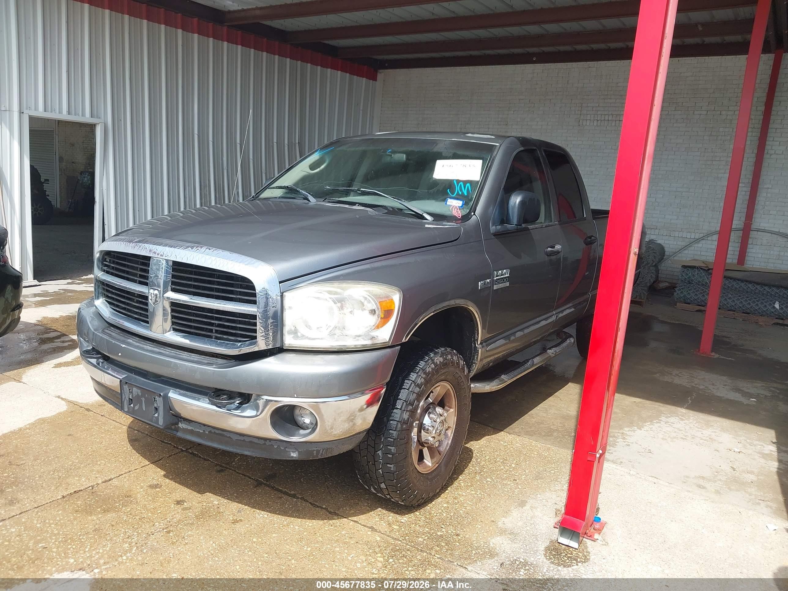 2007 Dodge Ram 2500 Slt/trx4 Off Road/sport/power Wagon Gray vin: 1D7KS28D87J527686