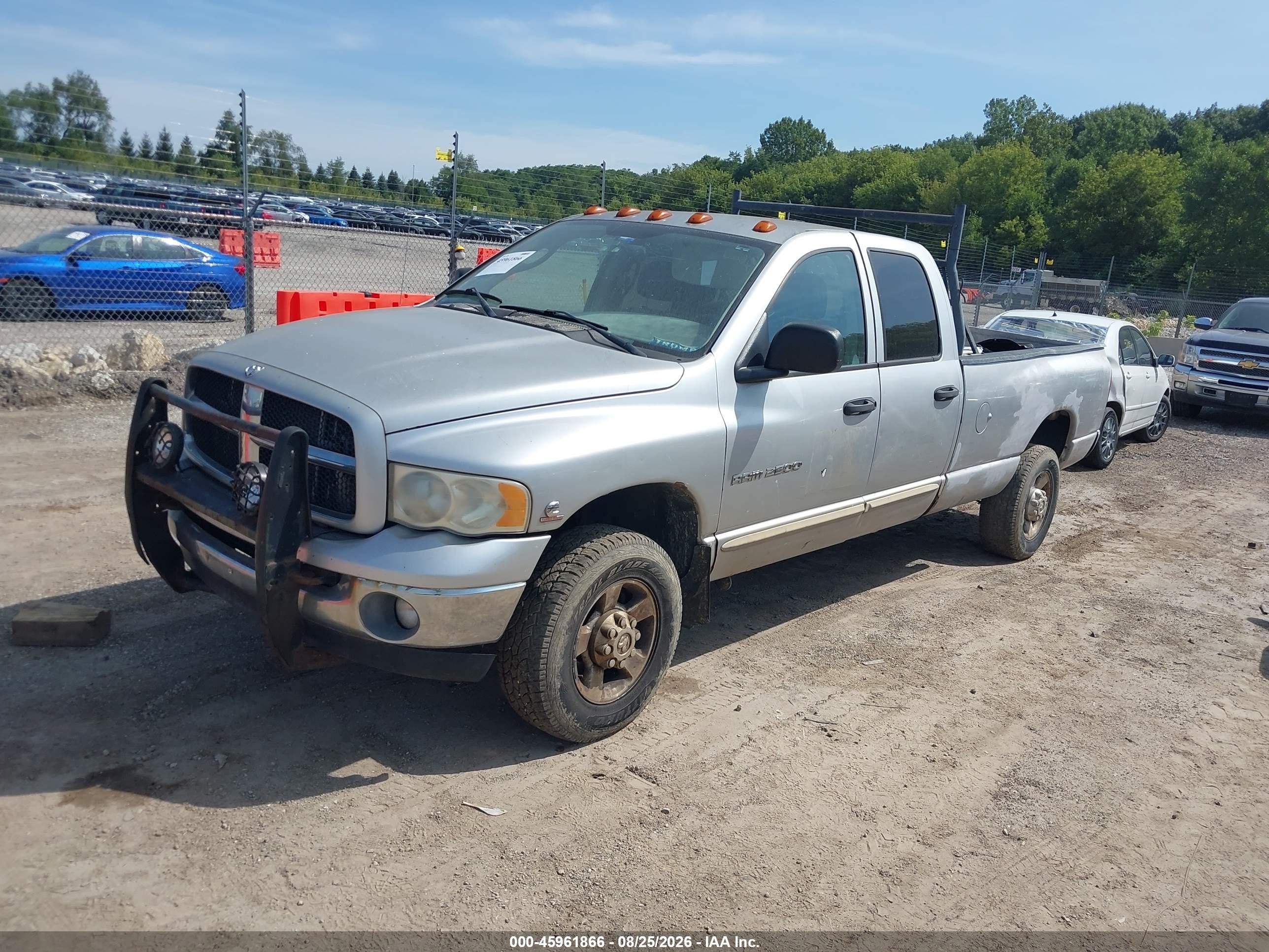 2003 Dodge Ram 2500 Slt/laramie/st Silver vin: 1D7KU28673J565500