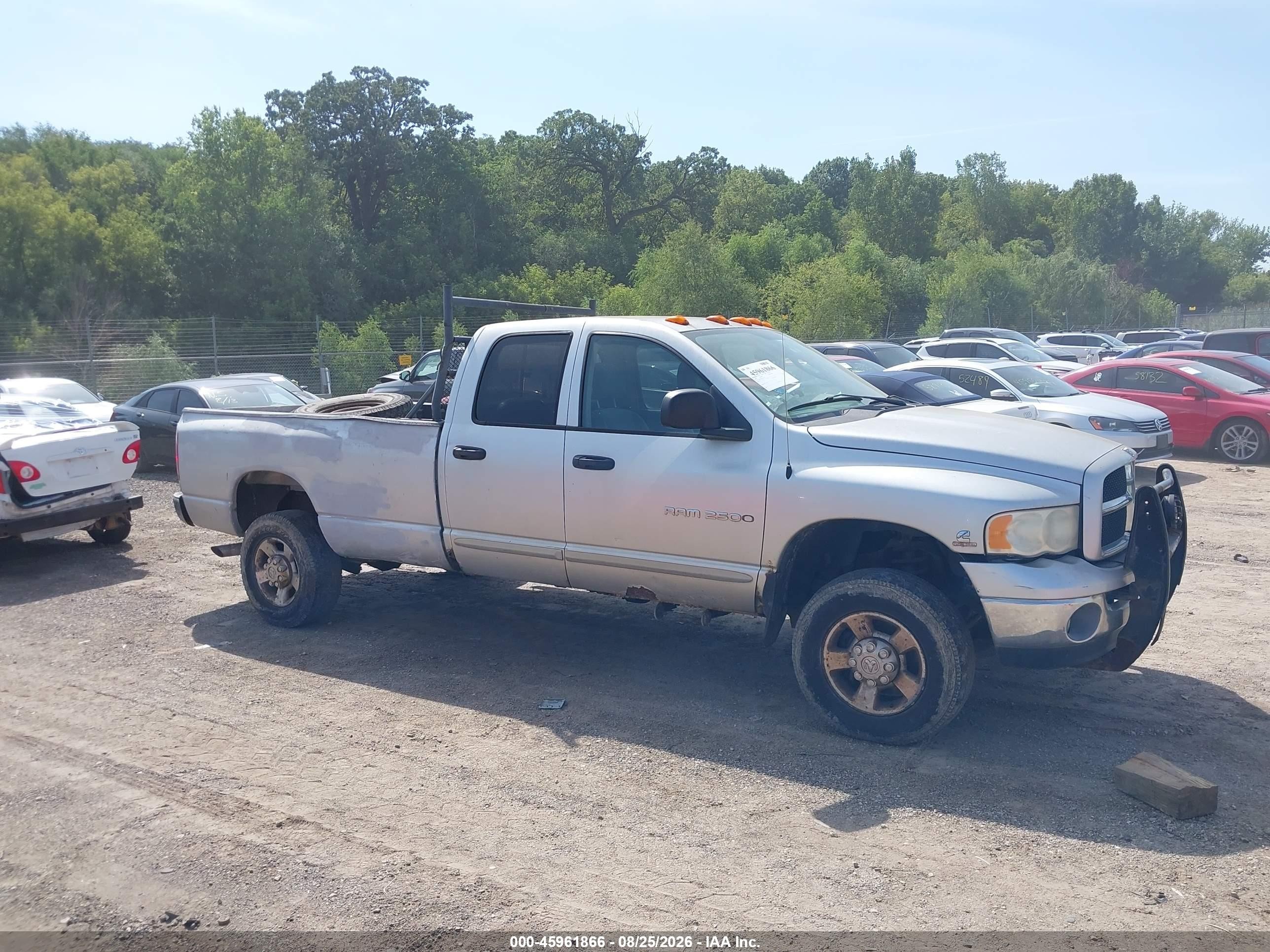 2003 Dodge Ram 2500 Slt/laramie/st Silver vin: 1D7KU28673J565500