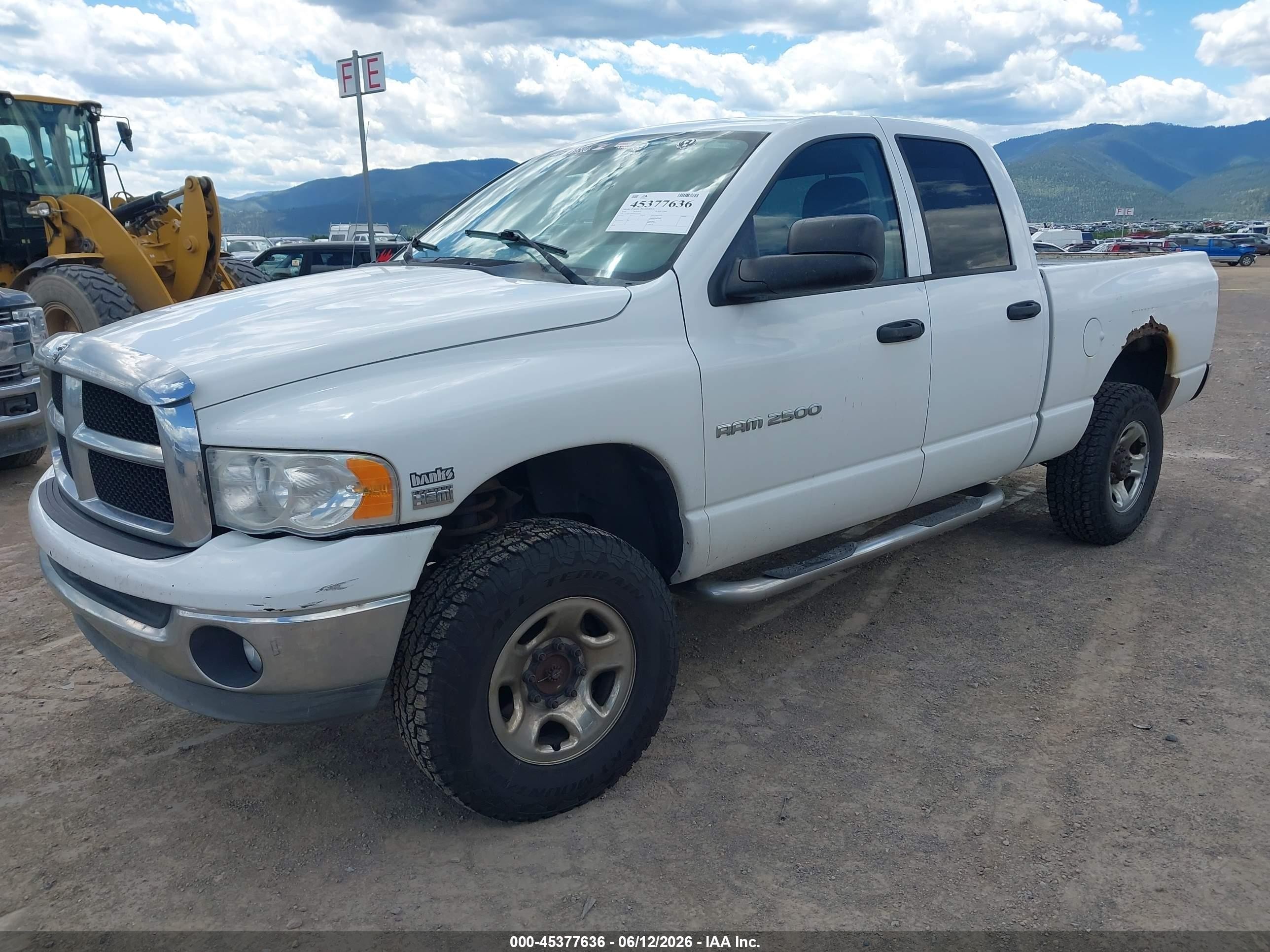 2004 Dodge Ram 2500 Slt/laramie Белый vin: 1D7KU28D14J255956