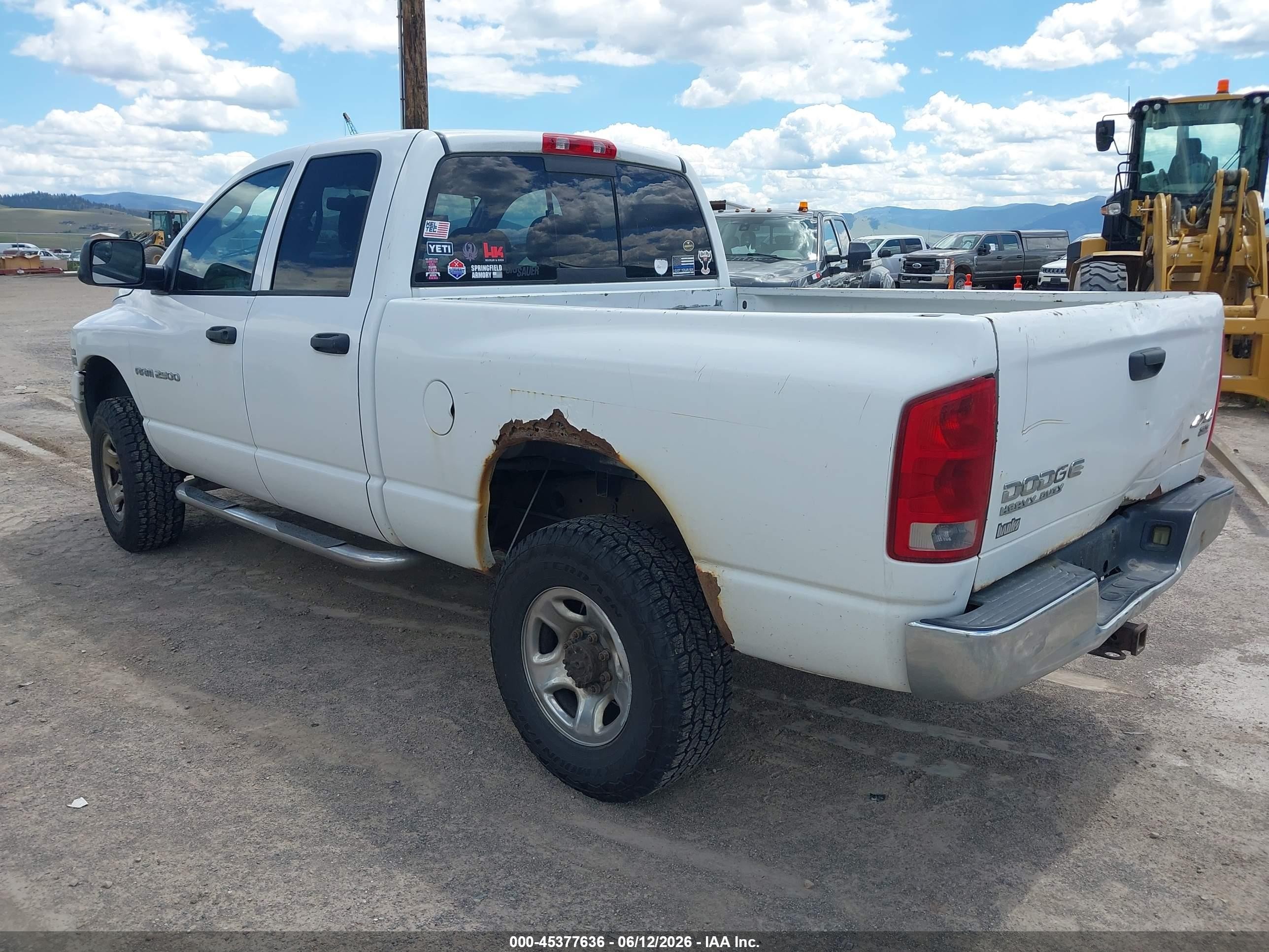 2004 Dodge Ram 2500 Slt/laramie Белый vin: 1D7KU28D14J255956
