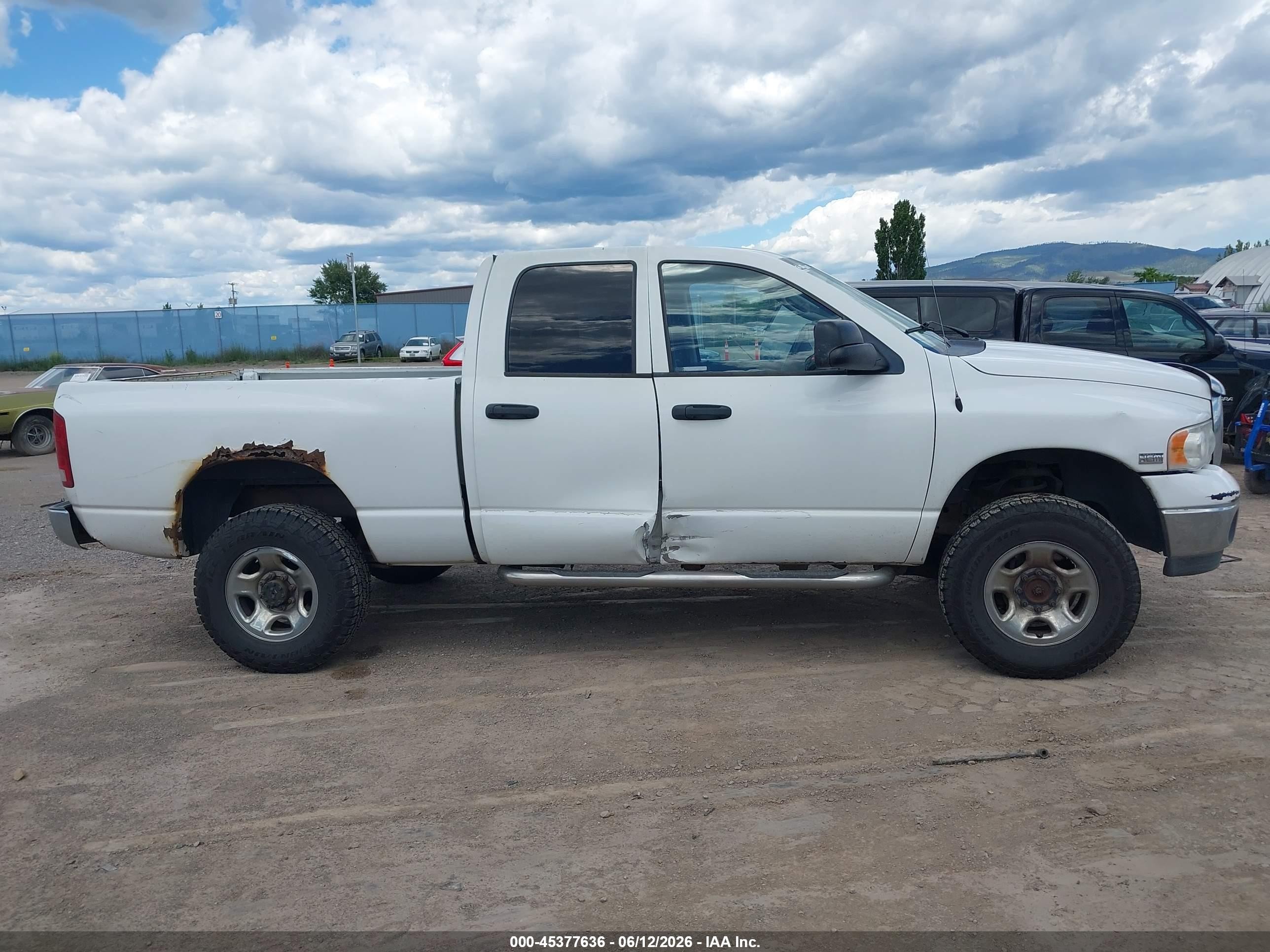 2004 Dodge Ram 2500 Slt/laramie Белый vin: 1D7KU28D14J255956