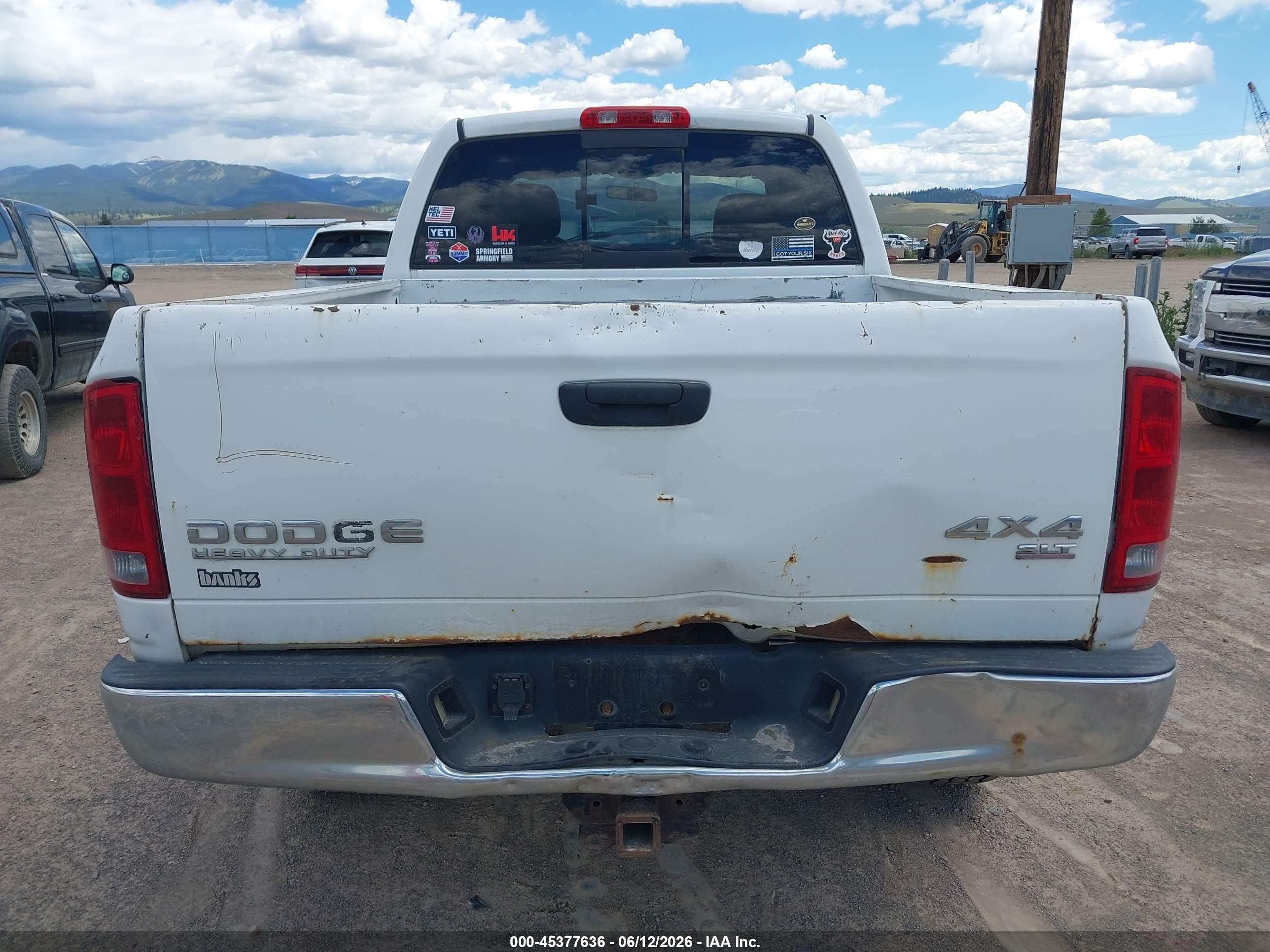 2004 Dodge Ram 2500 Slt/laramie Белый vin: 1D7KU28D14J255956