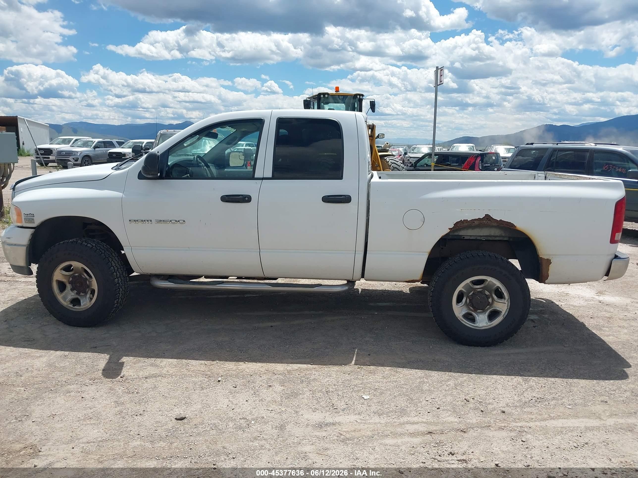 2004 Dodge Ram 2500 Slt/laramie Белый vin: 1D7KU28D14J255956