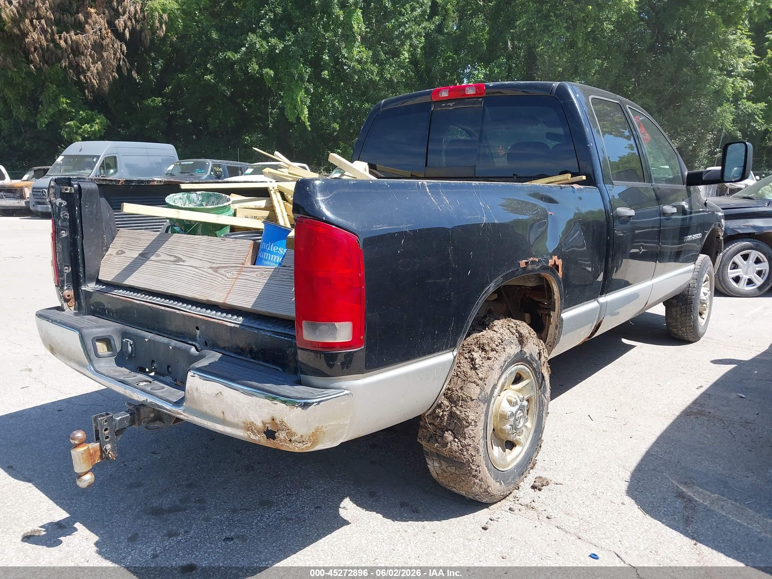 2004 Dodge Ram 2500 Slt/laramie Black vin: 1D7KU28DX4J269967
