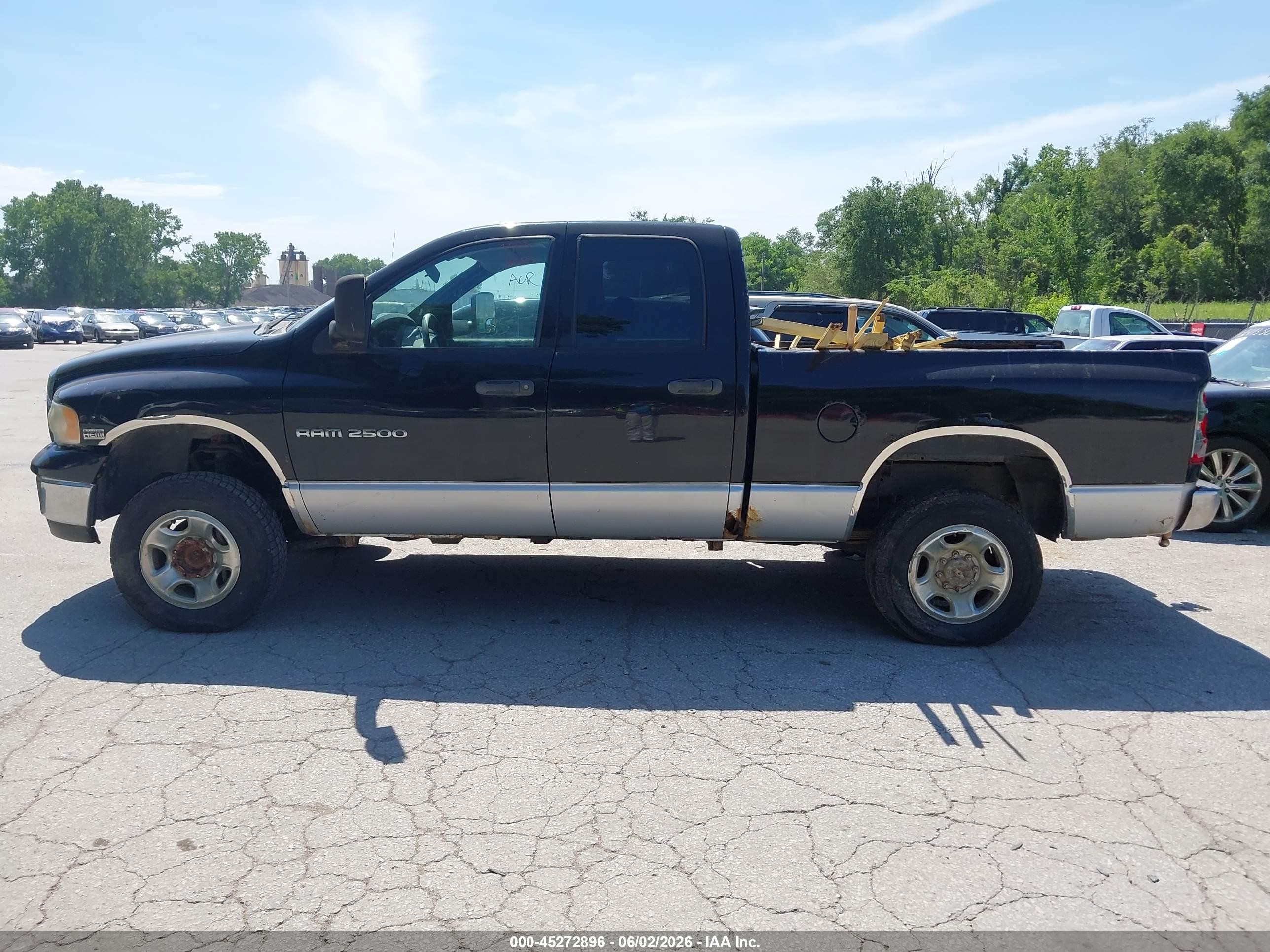 2004 Dodge Ram 2500 Slt/laramie Black vin: 1D7KU28DX4J269967