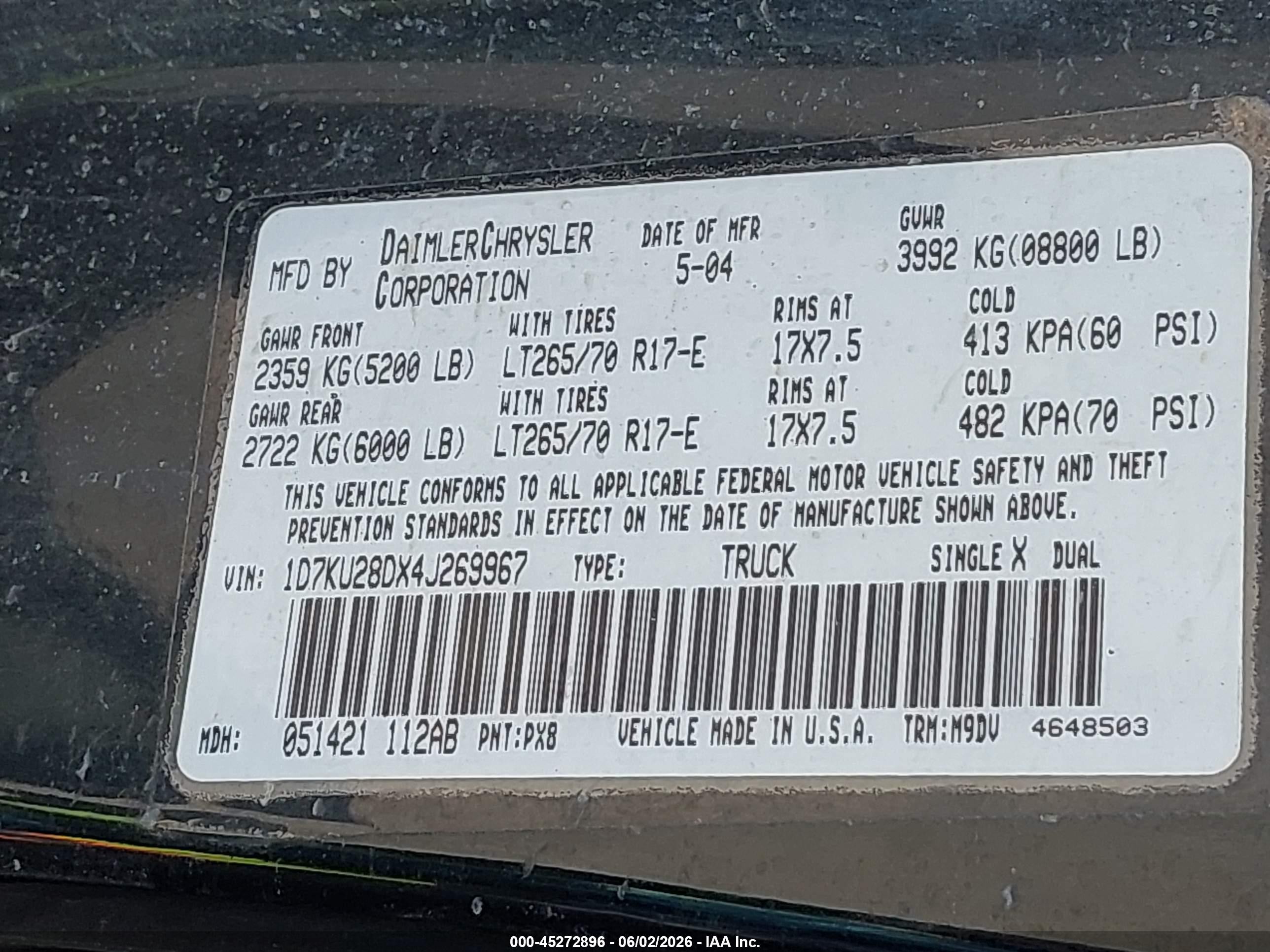 2004 Dodge Ram 2500 Slt/laramie Black vin: 1D7KU28DX4J269967