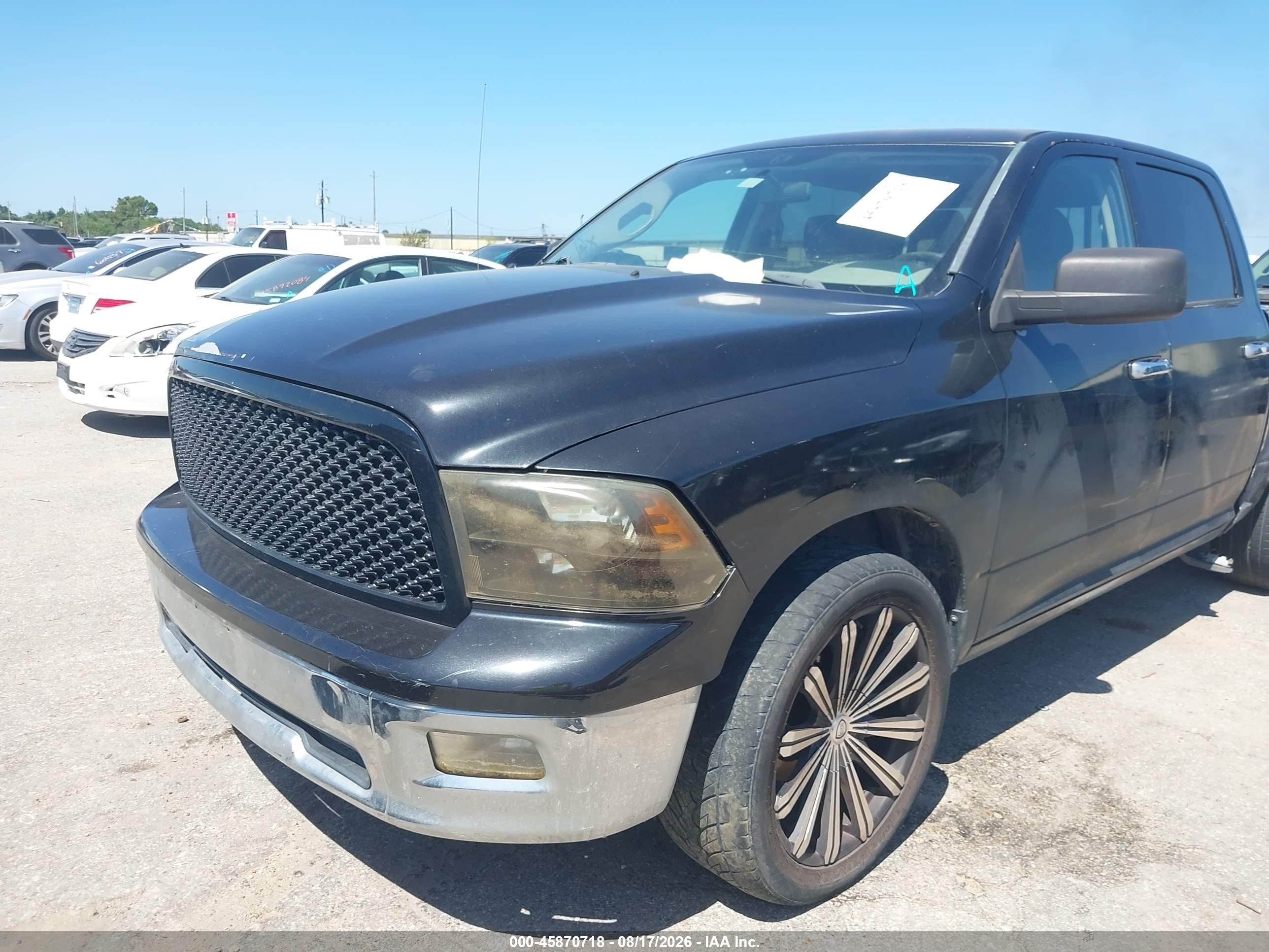 2011 Ram Ram 1500 Slt Черный vin: 1D7RB1CP0BS624118