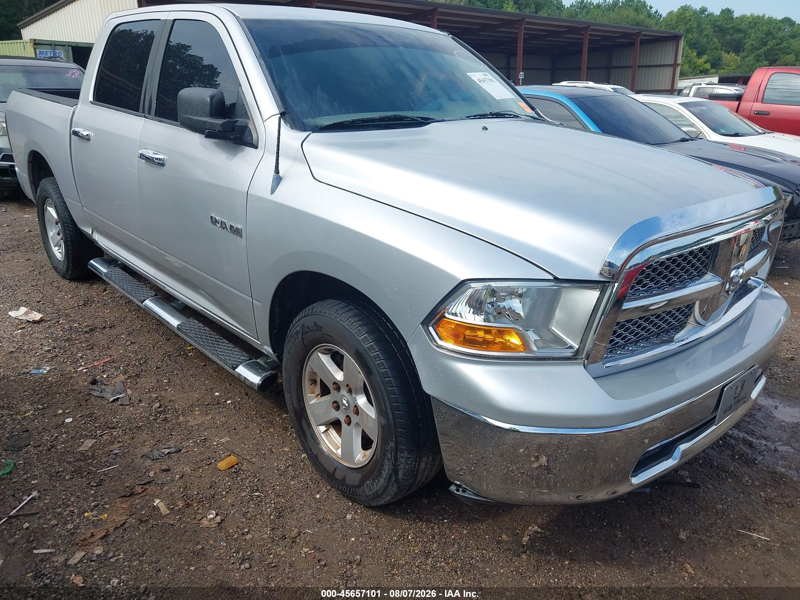 2010 Dodge Ram 1500 Slt/sport/trx Silver vin: 1D7RB1CP2AS156374