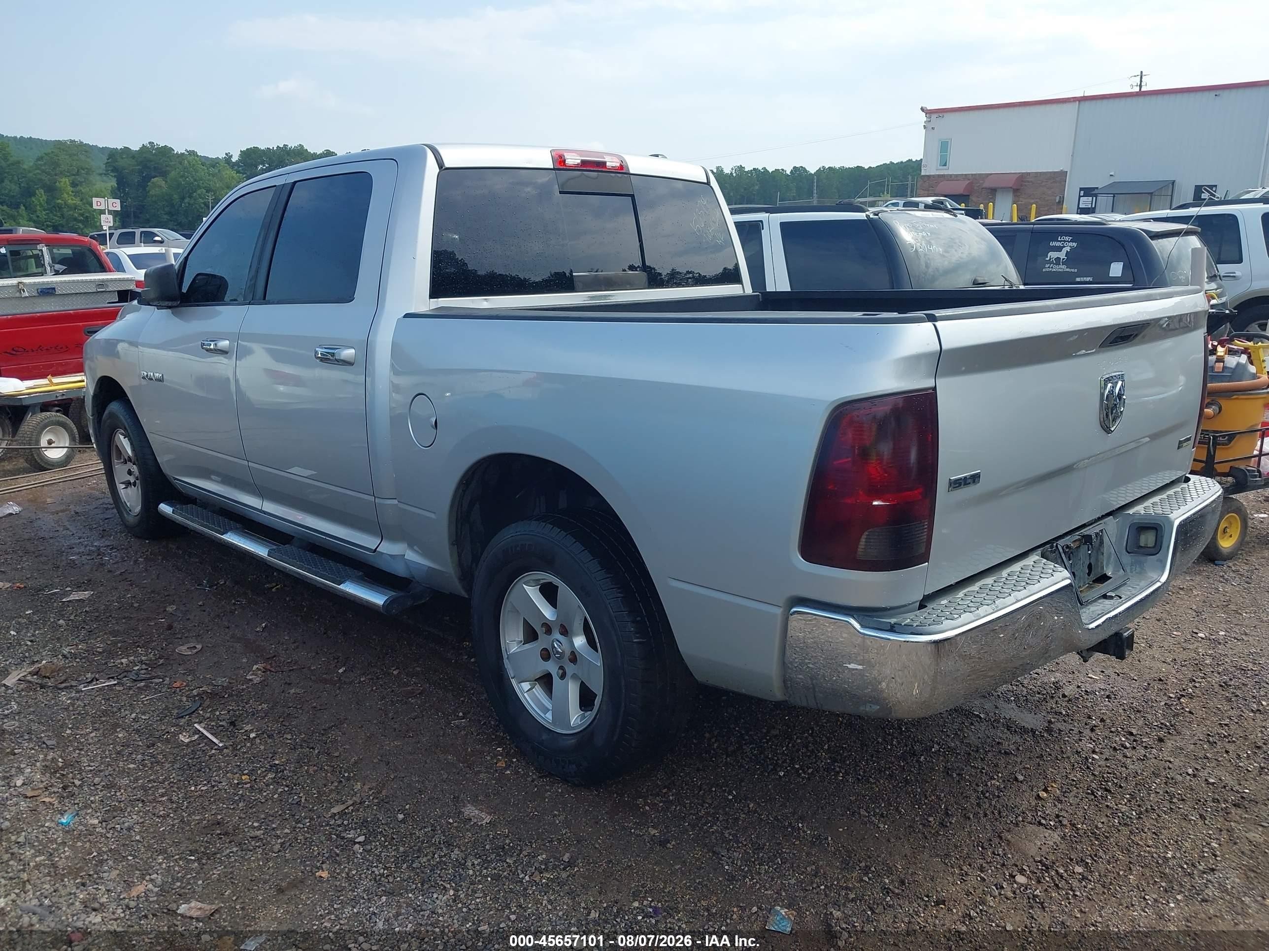 2010 Dodge Ram 1500 Slt/sport/trx Silver vin: 1D7RB1CP2AS156374