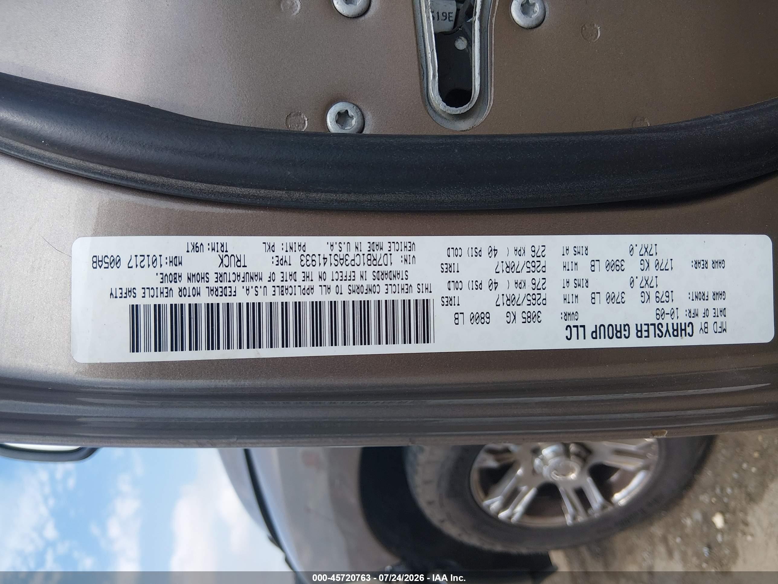 2010 Dodge Ram 1500 Slt/sport/trx Beige vin: 1D7RB1CP3AS141933