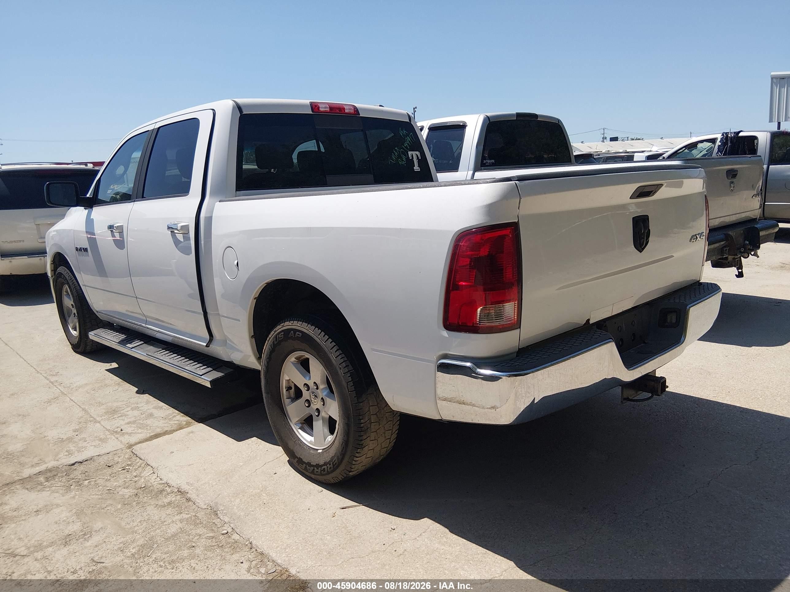 2010 Dodge Ram 1500 Slt/sport/trx White vin: 1D7RB1CP3AS189917