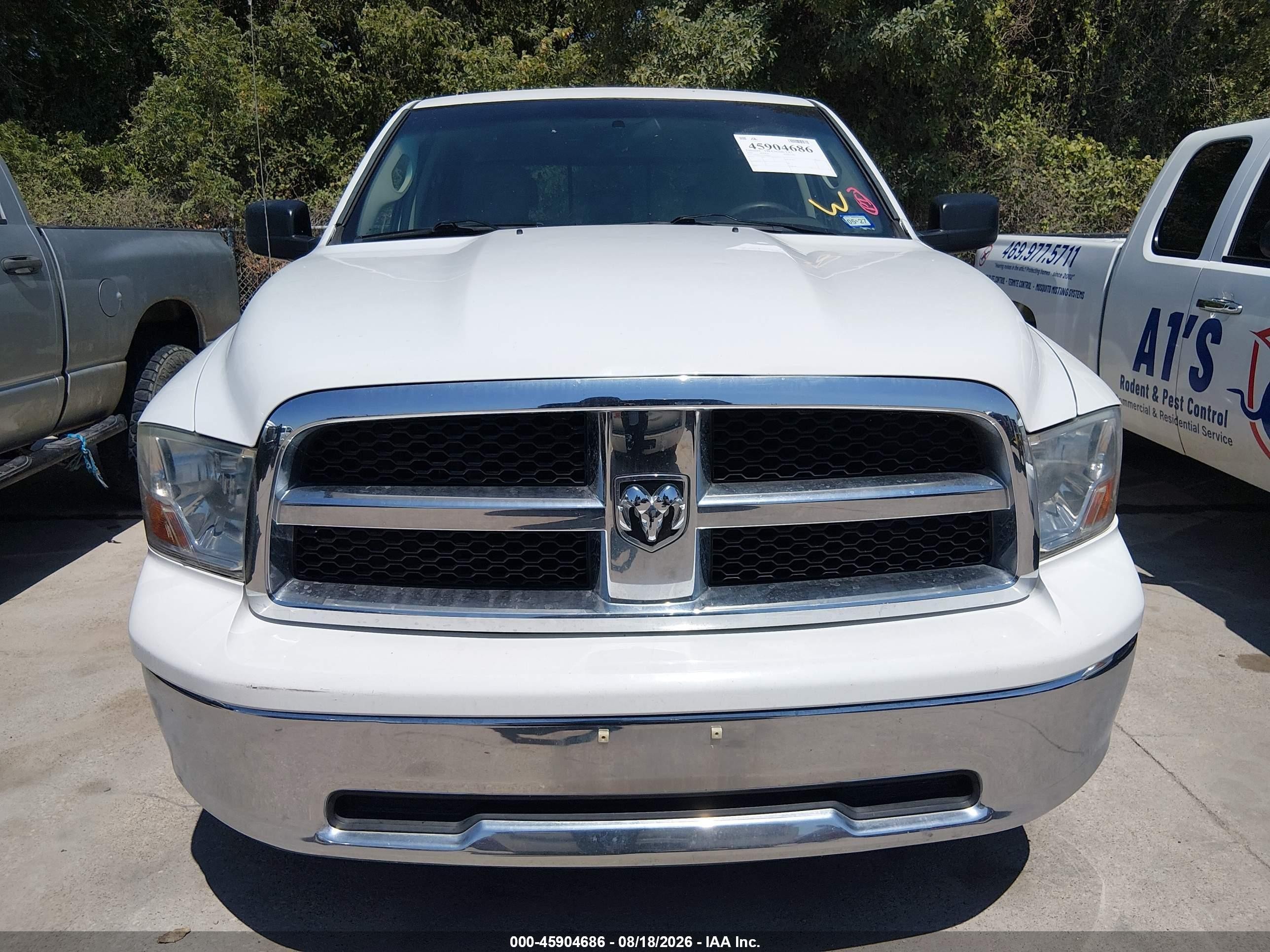 2010 Dodge Ram 1500 Slt/sport/trx White vin: 1D7RB1CP3AS189917