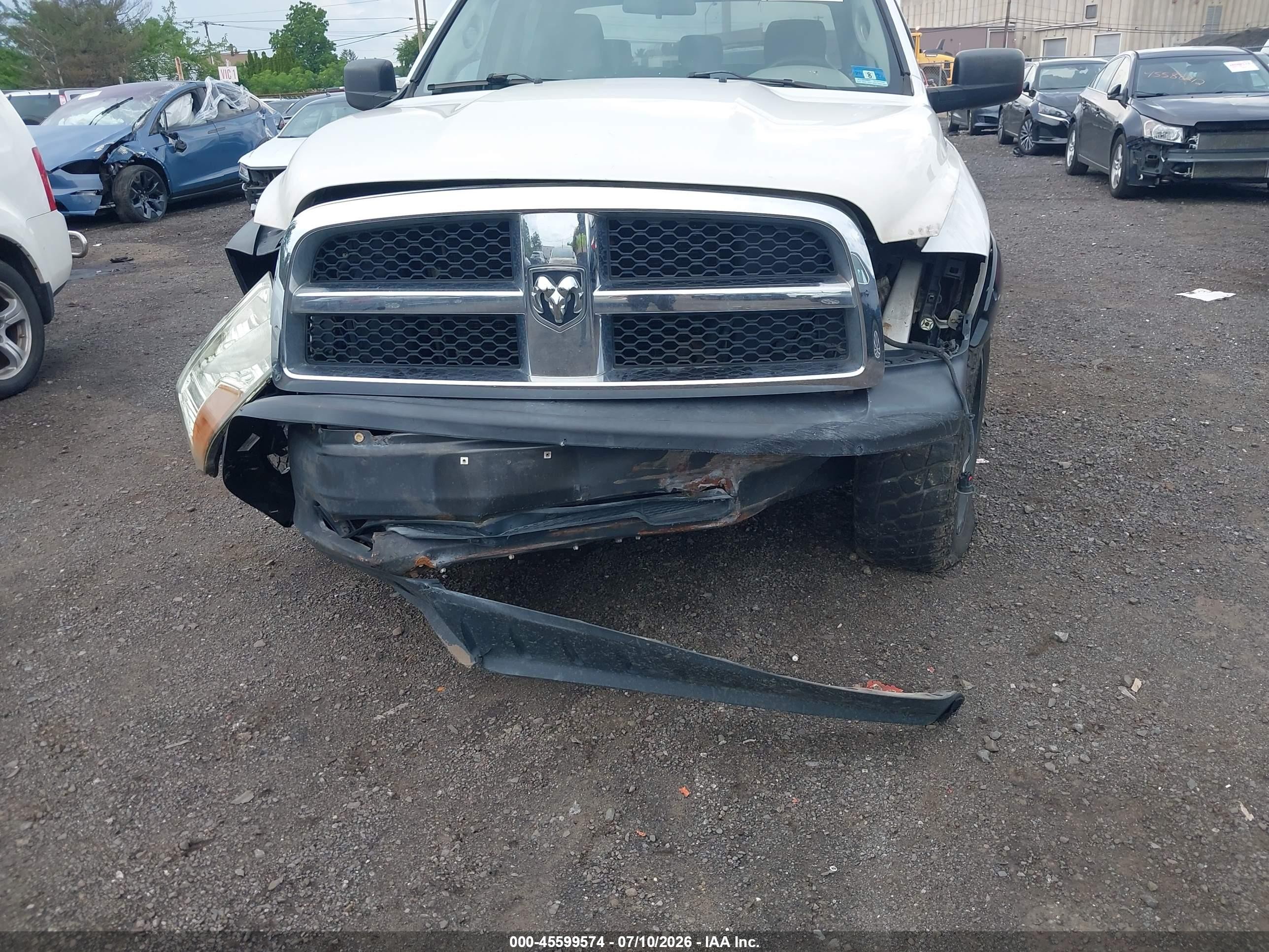 2010 Dodge Ram 1500 St White vin: 1D7RB1CP6AS156040