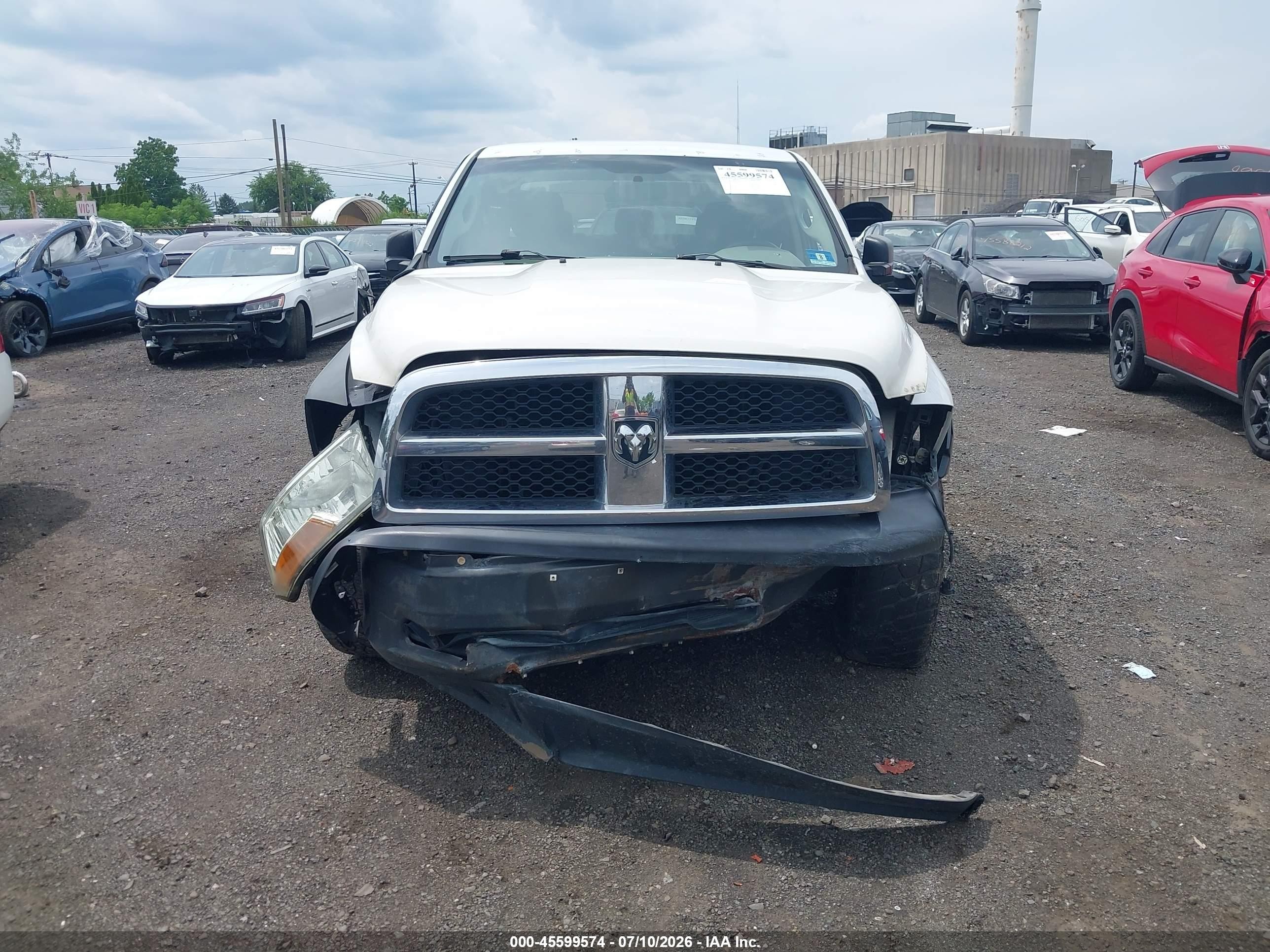 2010 Dodge Ram 1500 St White vin: 1D7RB1CP6AS156040