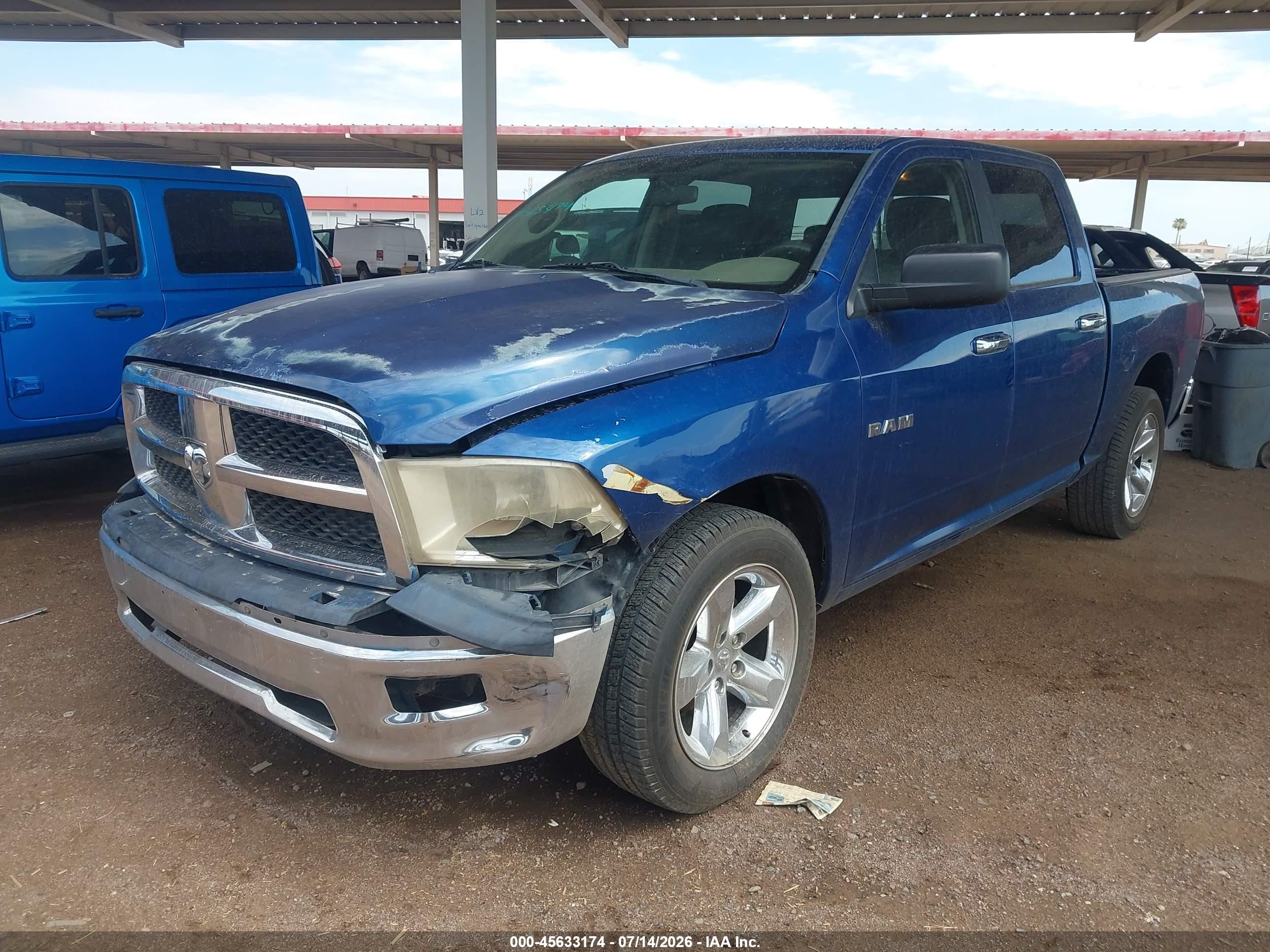 2010 Dodge Ram 1500 Slt/sport/trx Blue vin: 1D7RB1CP8AS196233