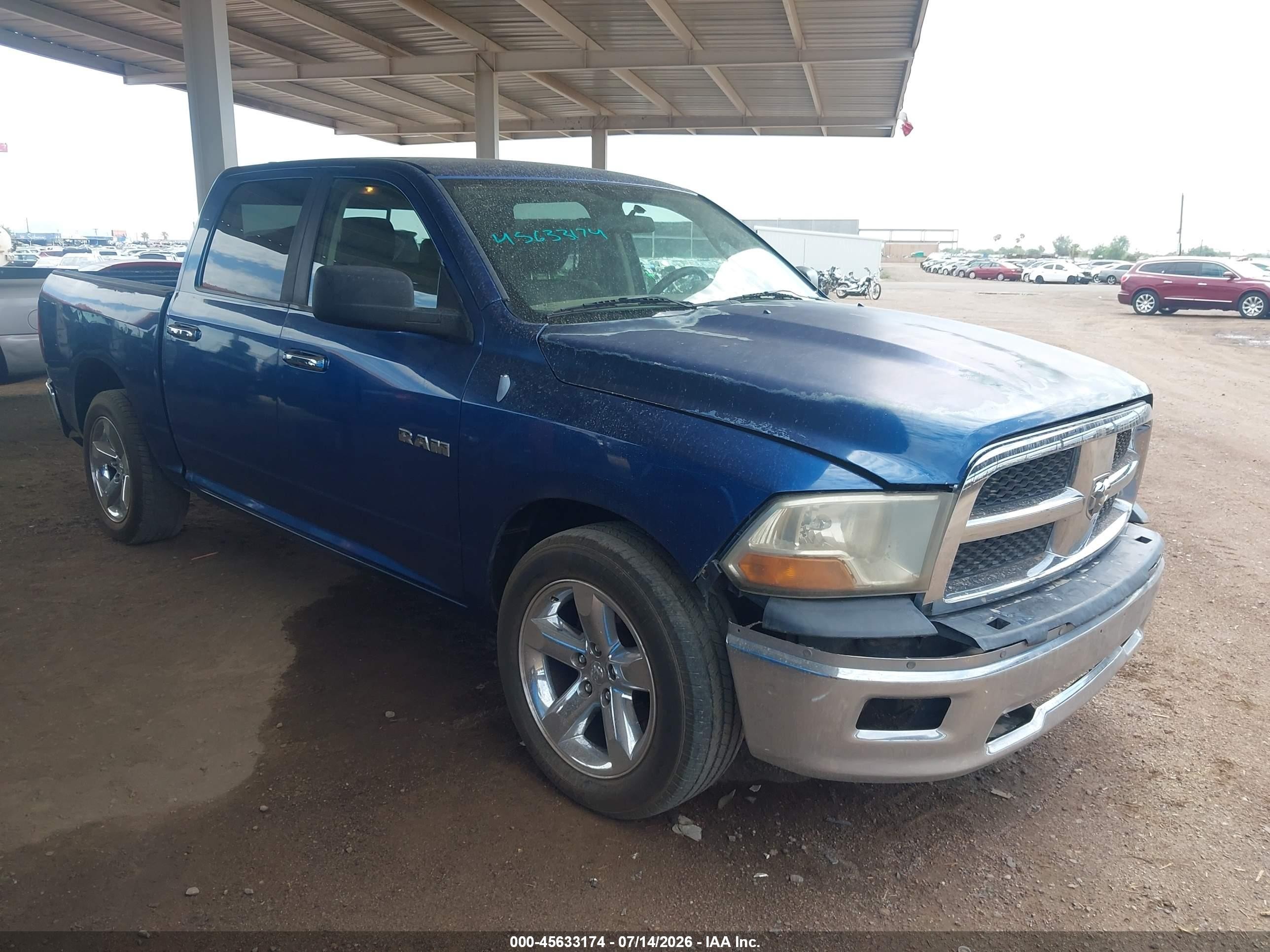 2010 Dodge Ram 1500 Slt/sport/trx Blue vin: 1D7RB1CP8AS196233