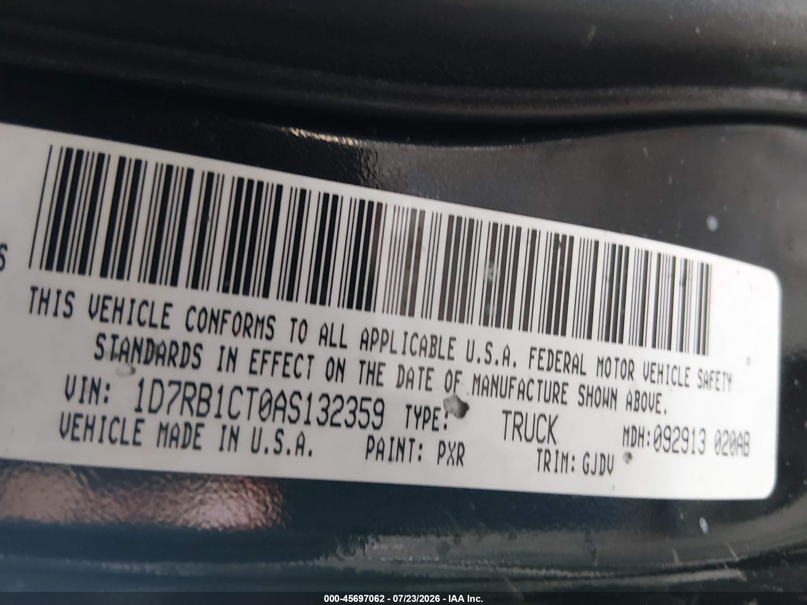 2010 Dodge Ram 1500   Gray vin: 1D7RB1CT0AS132359