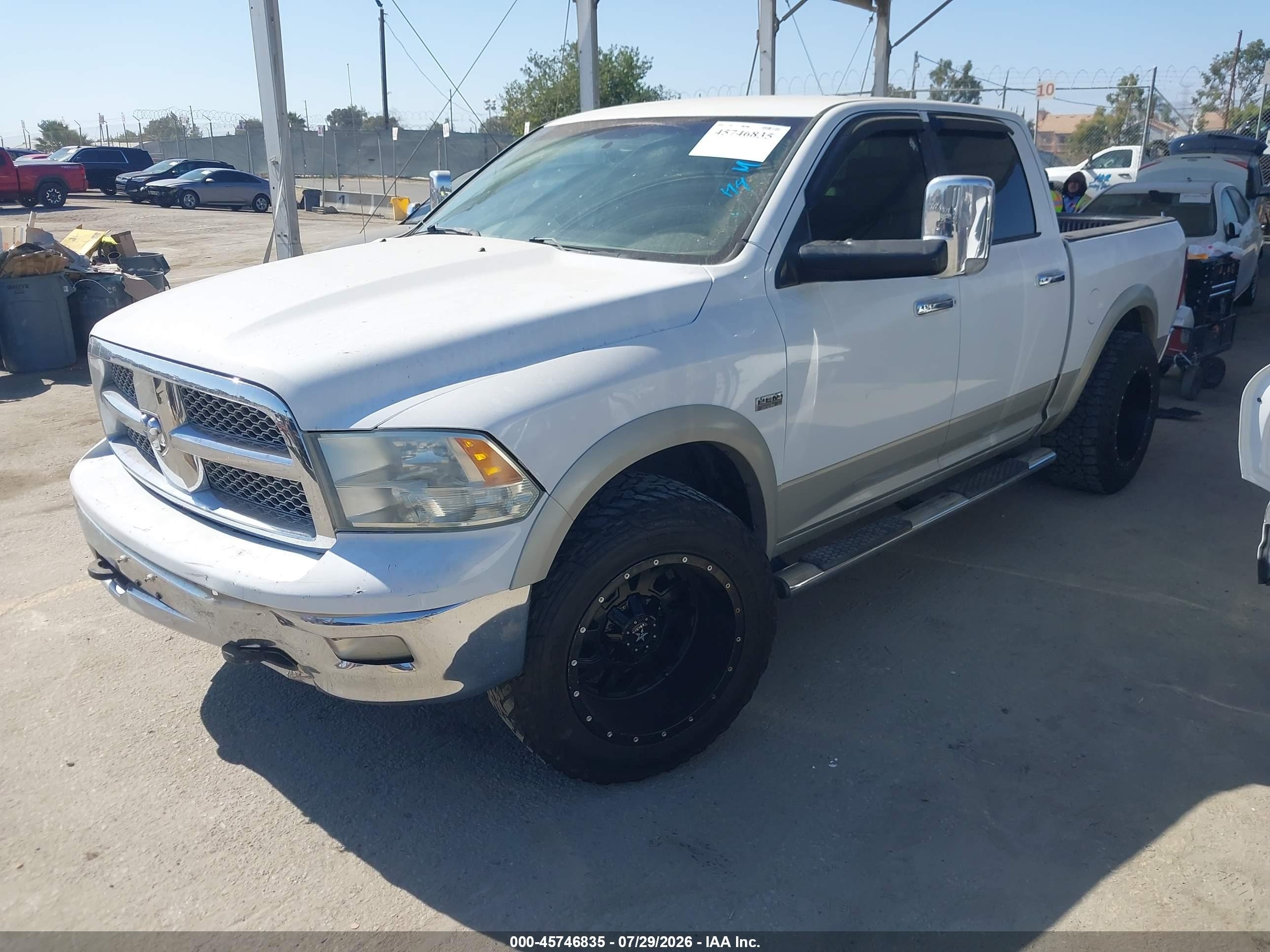 2010 Dodge Ram 1500 Laramie White vin: 1D7RB1CT1AS213385