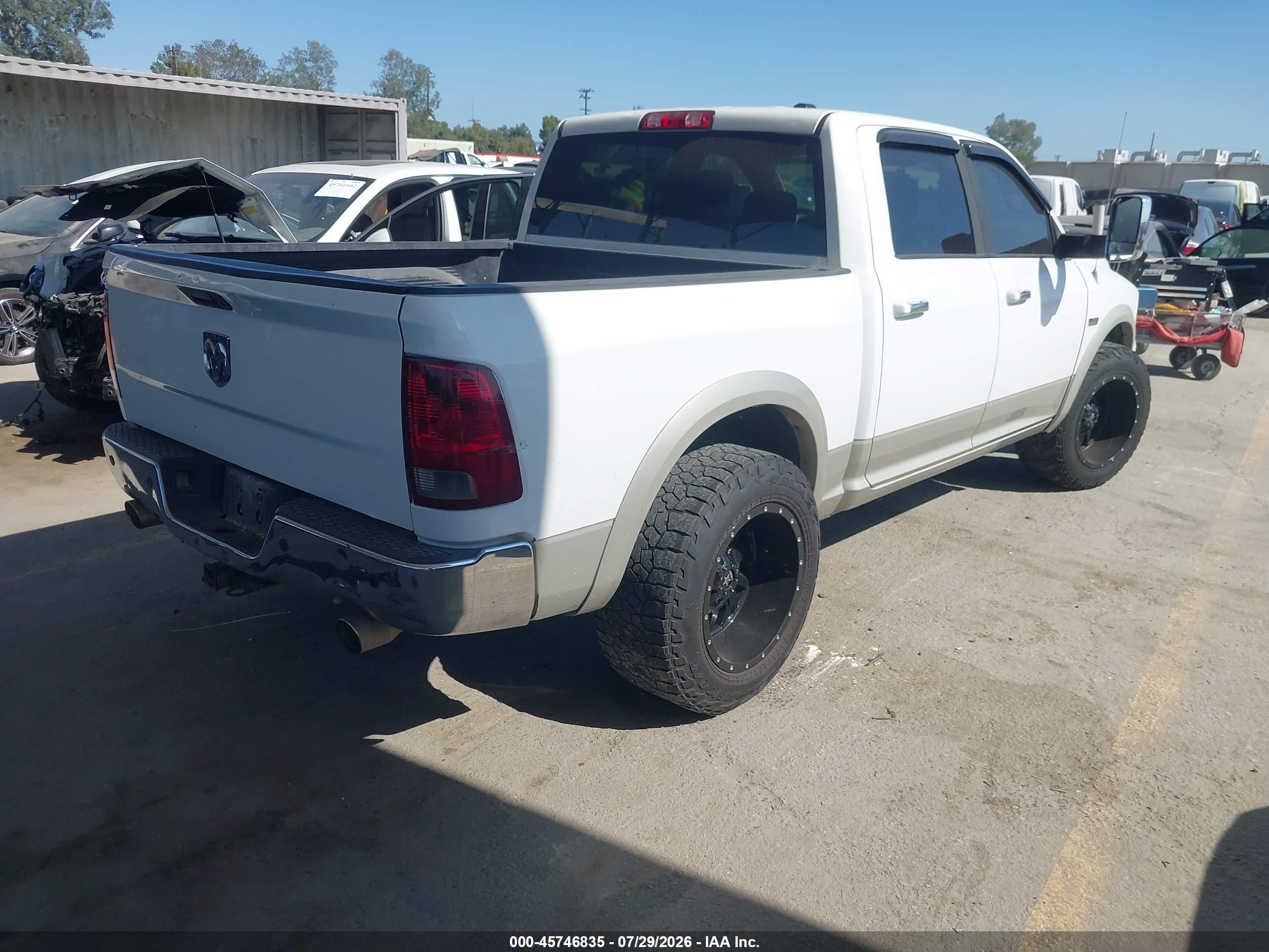 2010 Dodge Ram 1500 Laramie White vin: 1D7RB1CT1AS213385