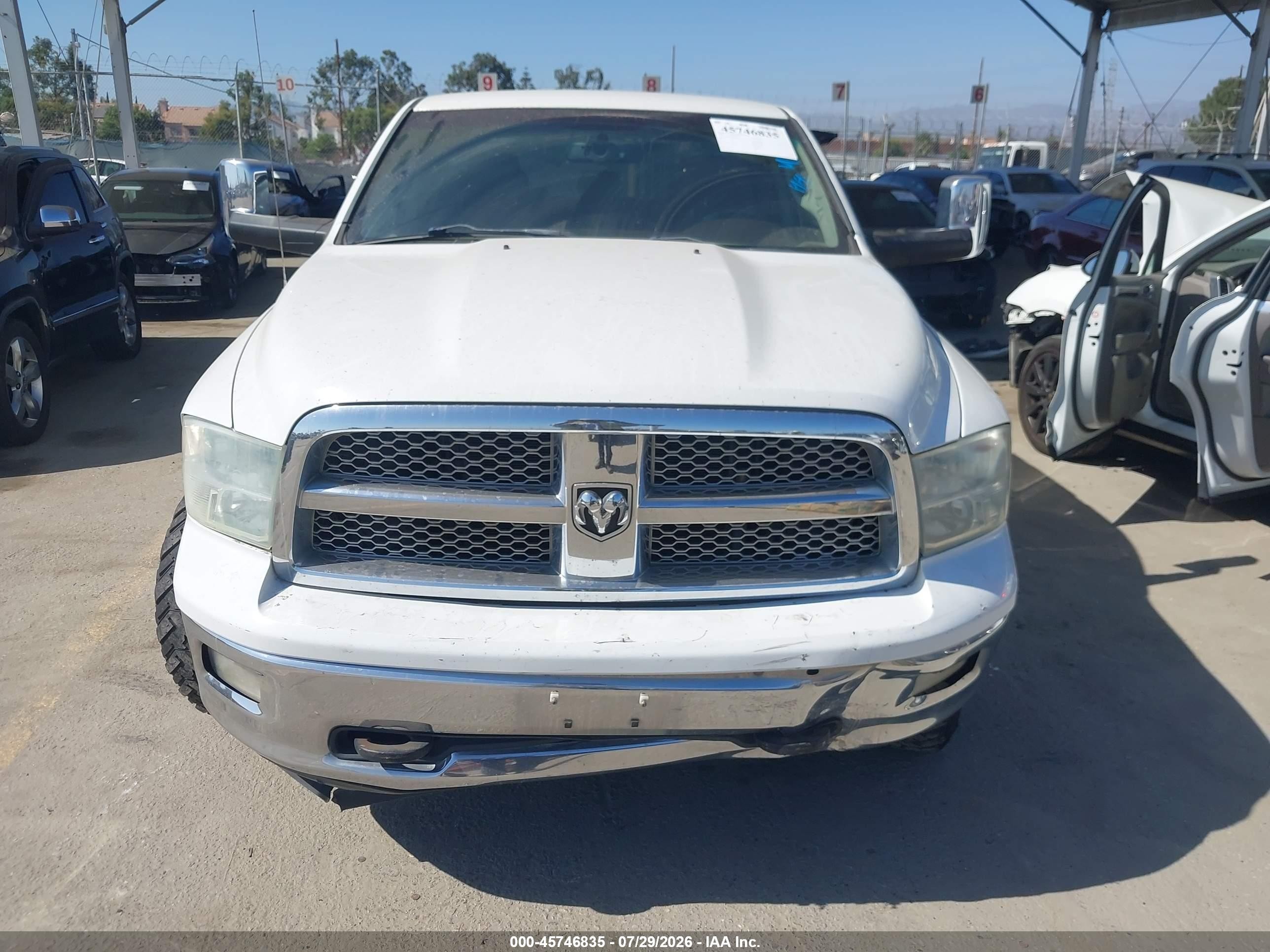 2010 Dodge Ram 1500 Laramie White vin: 1D7RB1CT1AS213385