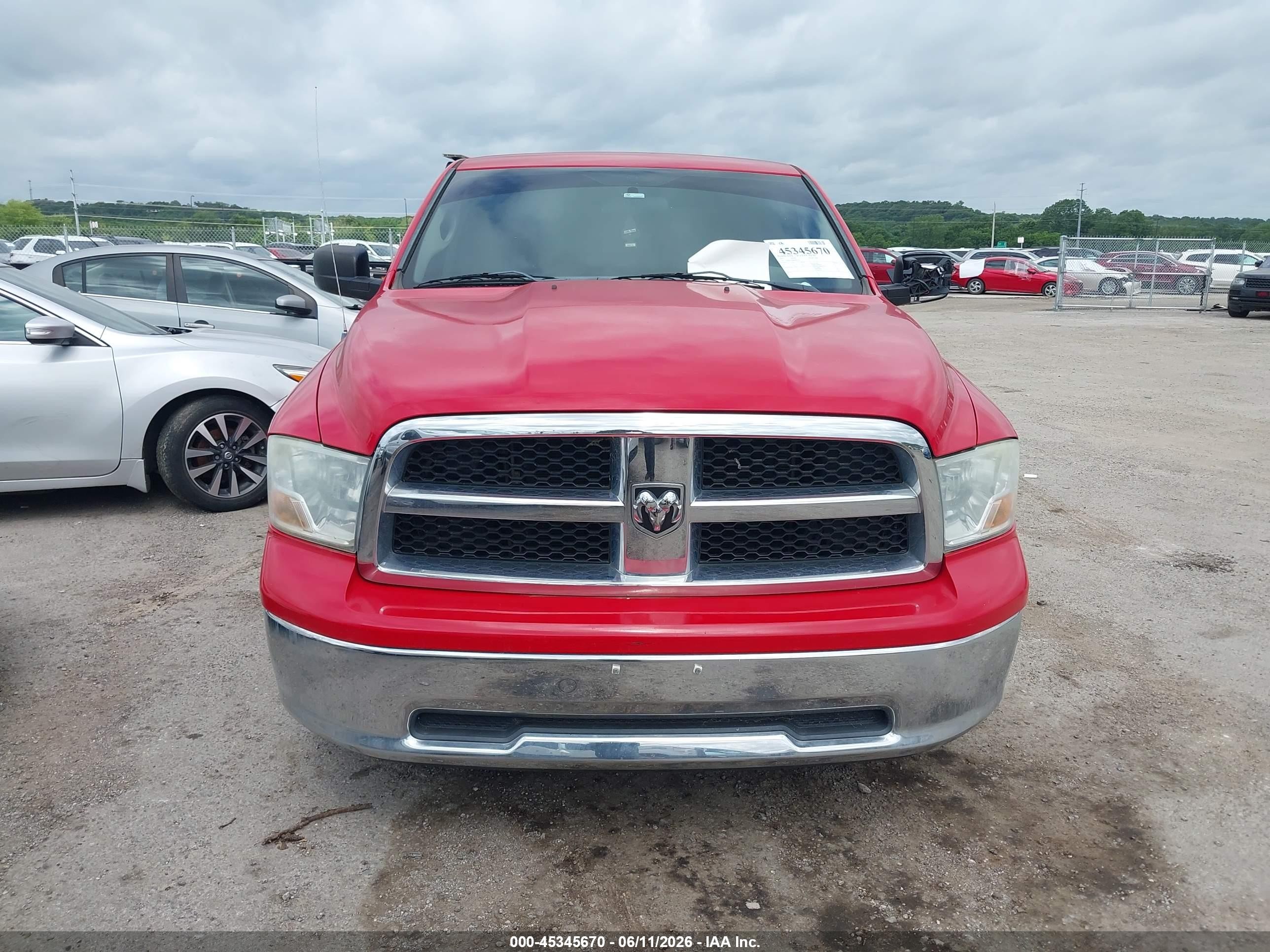 2011 Ram Ram 1500 Slt Red vin: 1D7RB1CT2BS582239