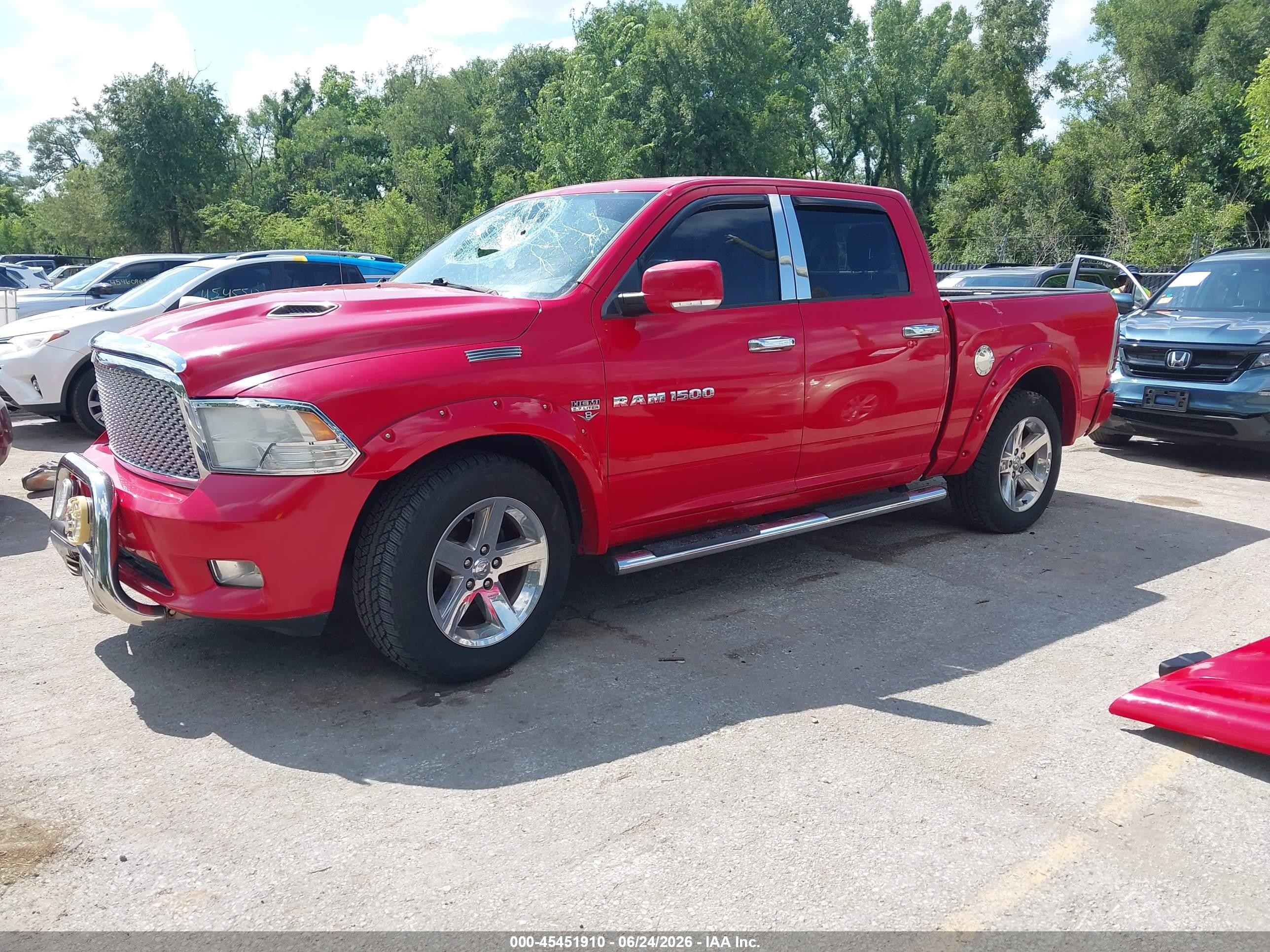 2011 Ram Ram 1500 Sport Красный vin: 1D7RB1CT4BS614866