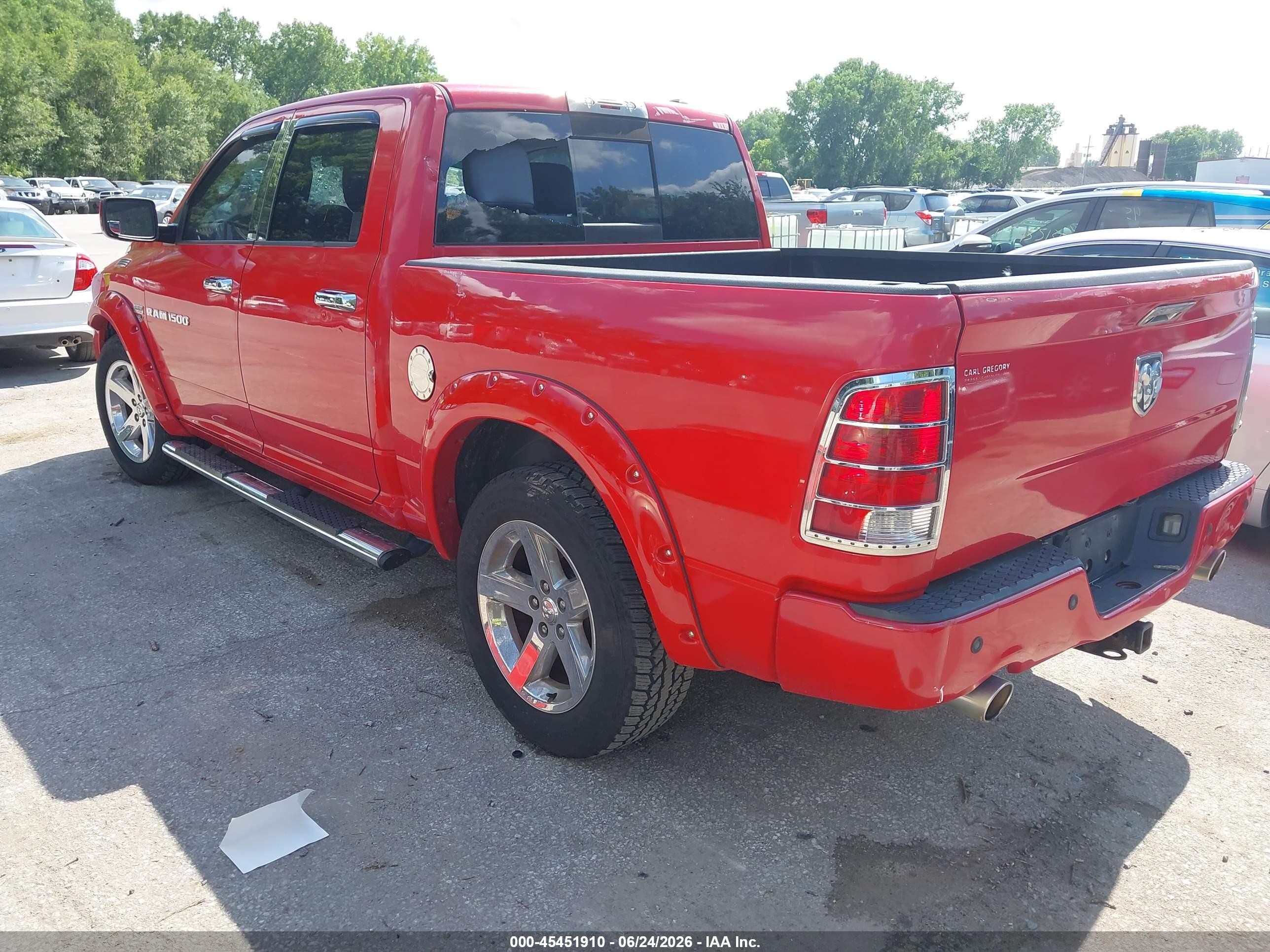2011 Ram Ram 1500 Sport Красный vin: 1D7RB1CT4BS614866