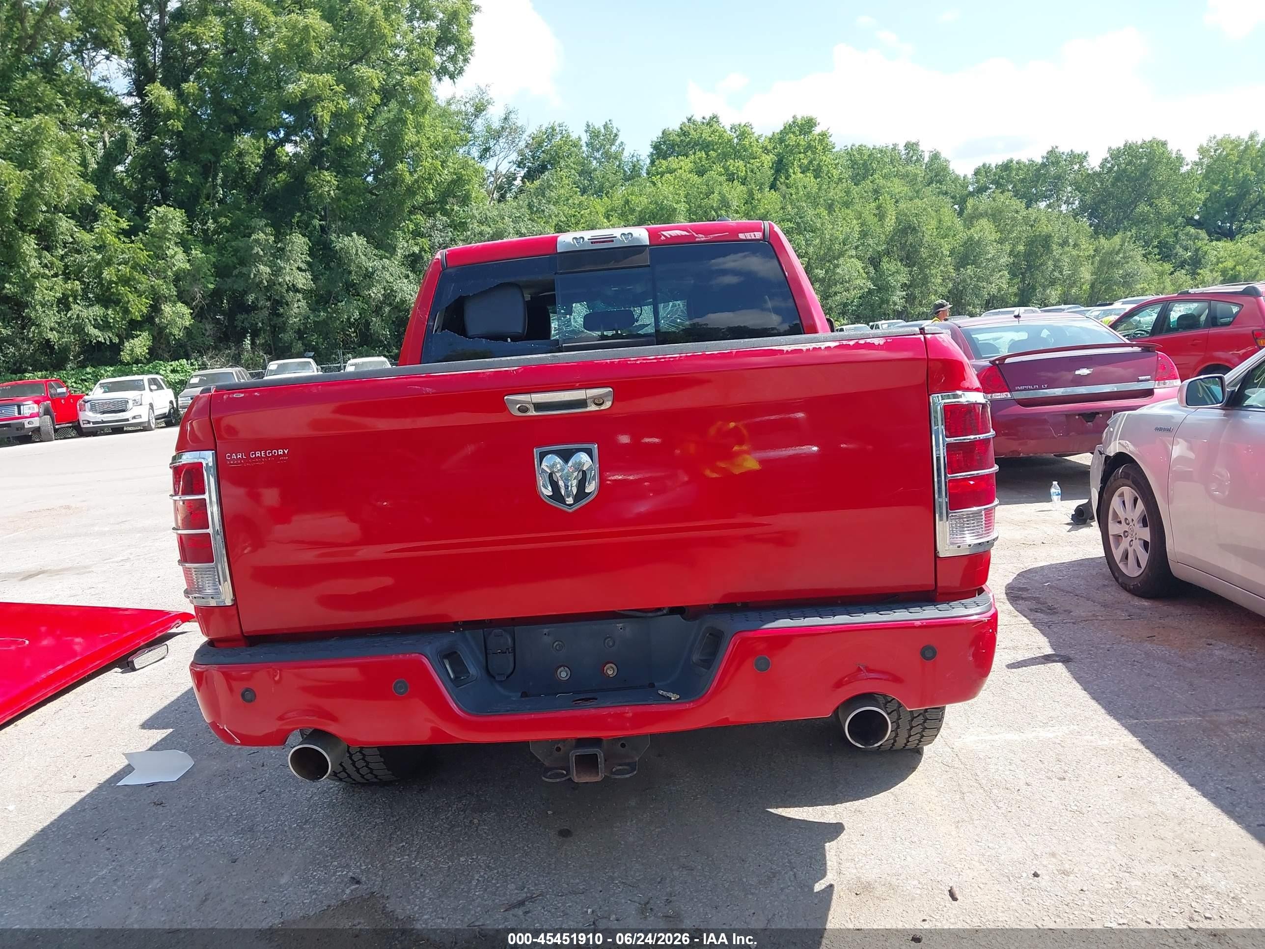2011 Ram Ram 1500 Sport Красный vin: 1D7RB1CT4BS614866