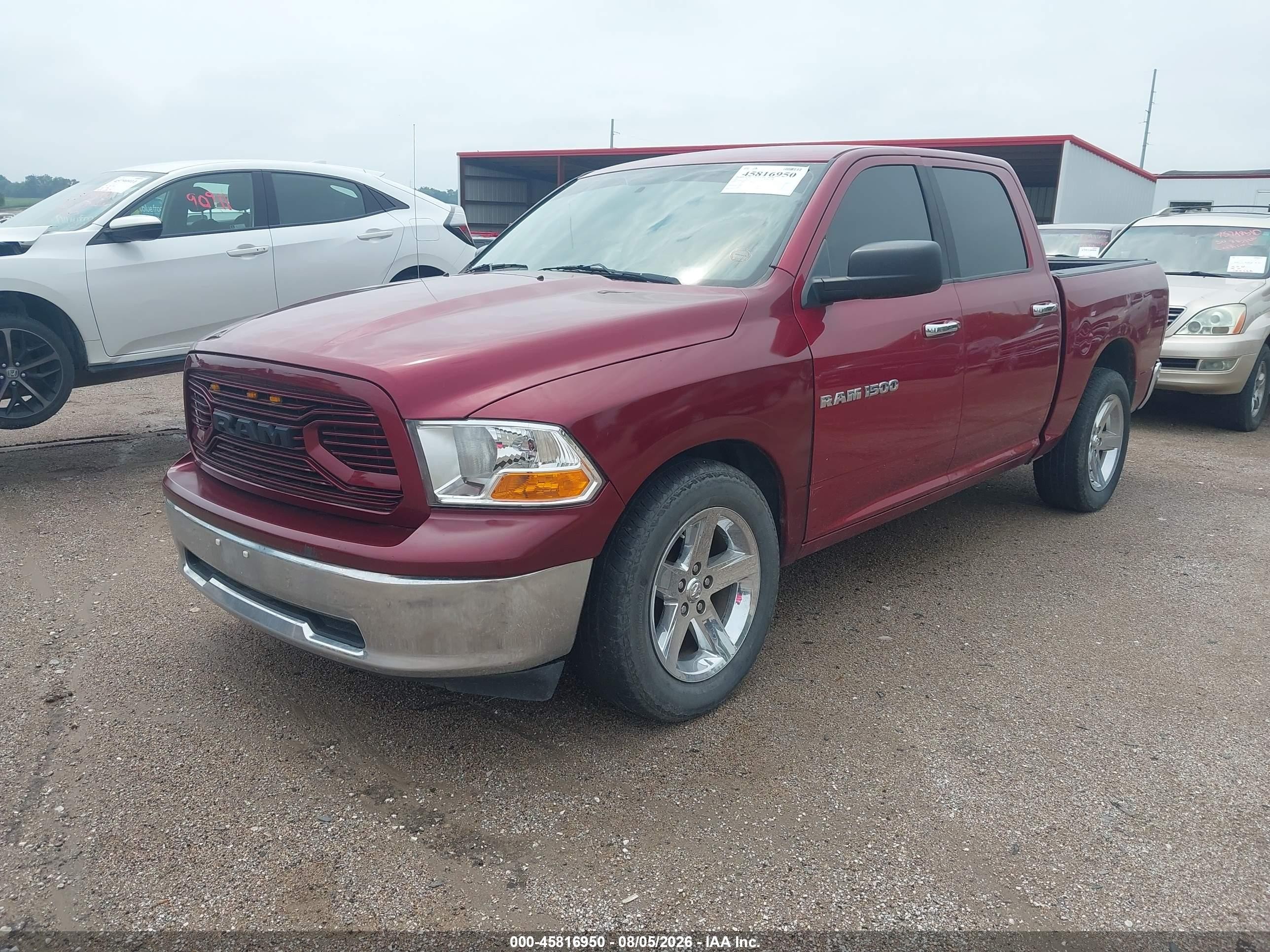 2011 Ram Ram 1500 Slt Красный vin: 1D7RB1CT4BS615337