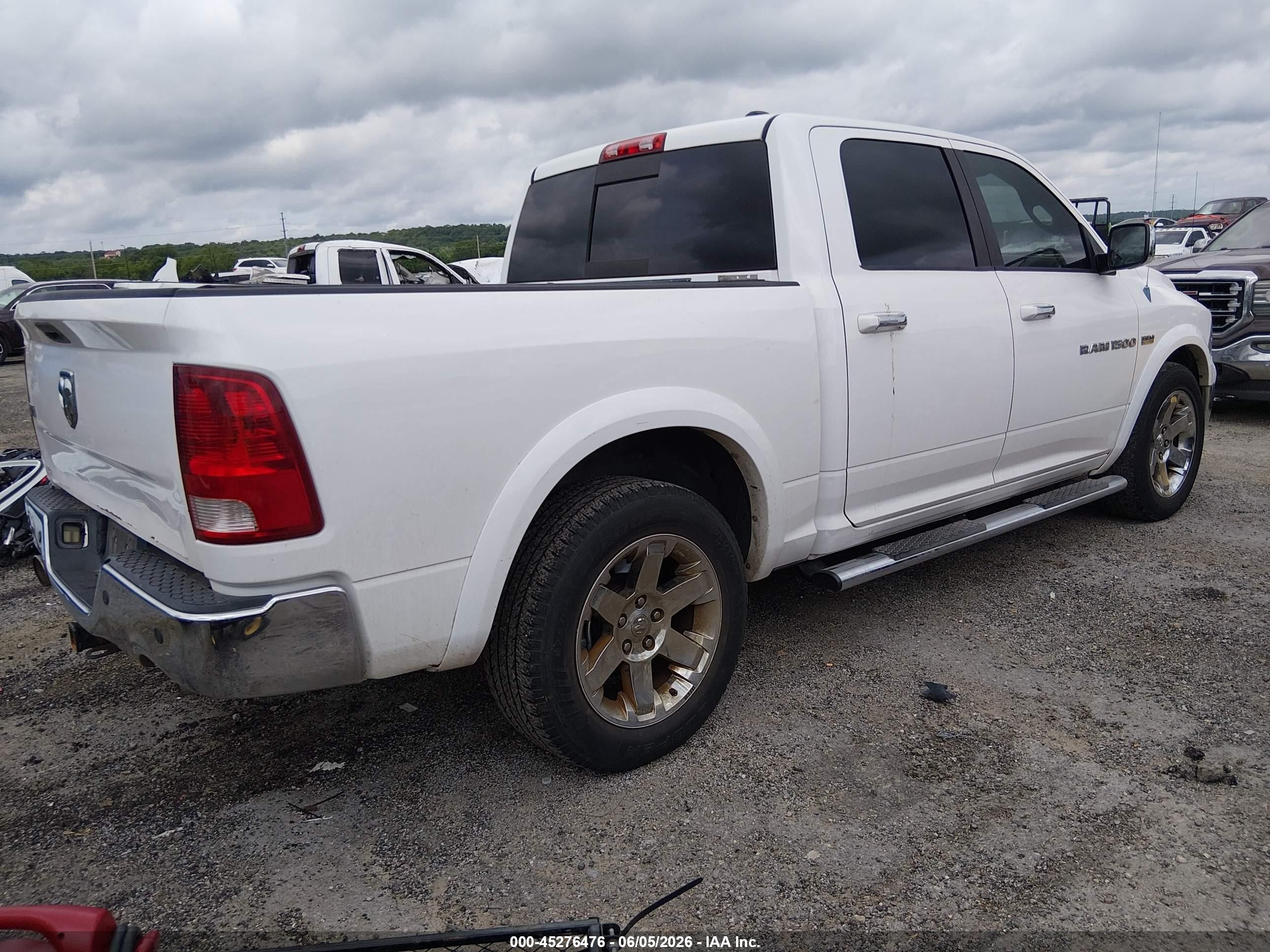 2011 Ram Ram 1500 Laramie White vin: 1D7RB1CT4BS628265