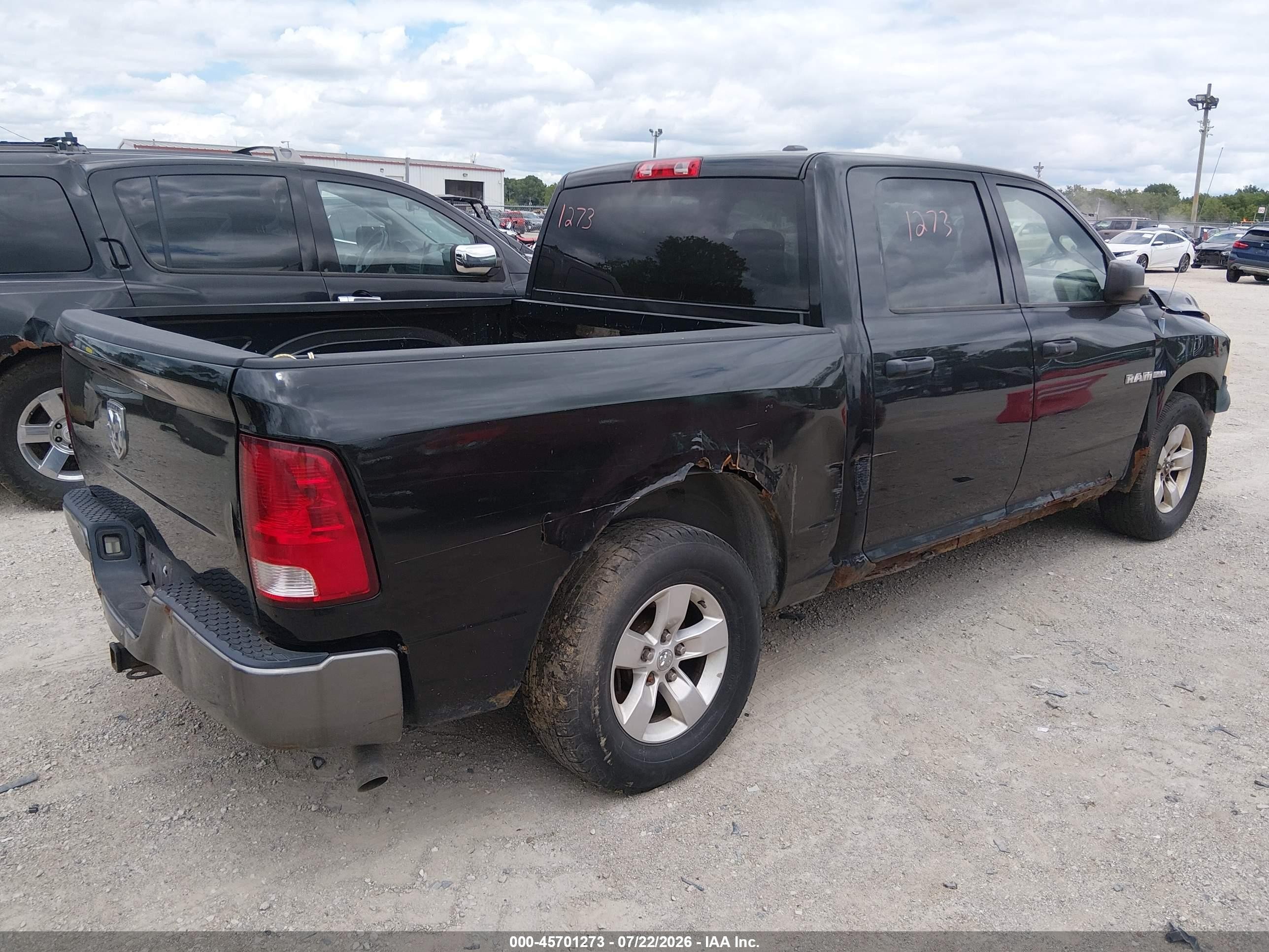 2010 Dodge Ram 1500 St Black vin: 1D7RB1CT5AS126850
