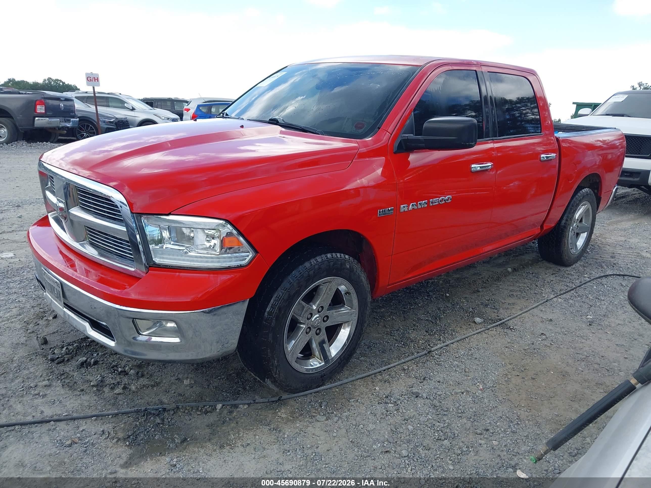 2011 Ram Ram 1500 Slt Red vin: 1D7RB1CT5BS657919