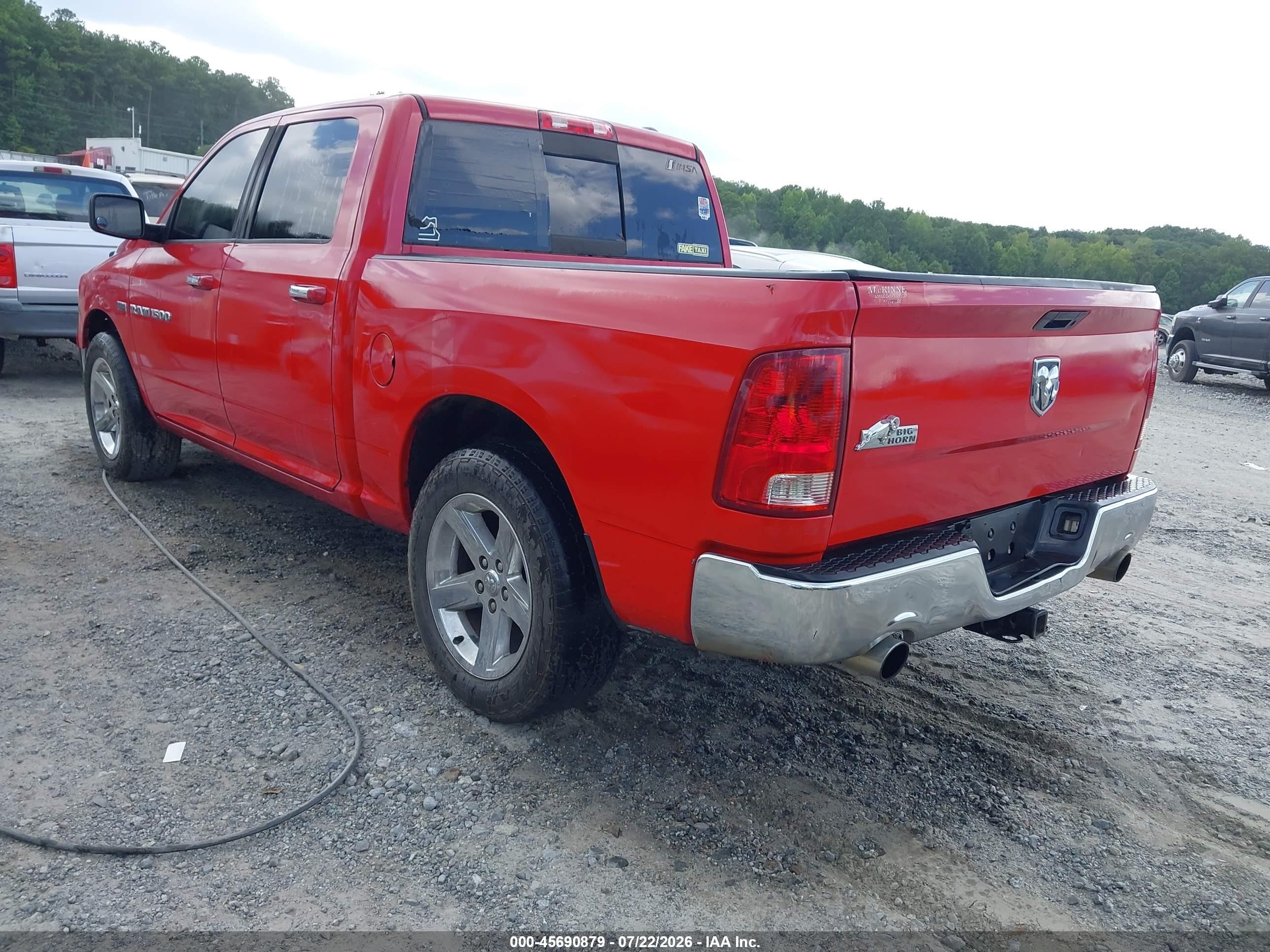 2011 Ram Ram 1500 Slt Red vin: 1D7RB1CT5BS657919