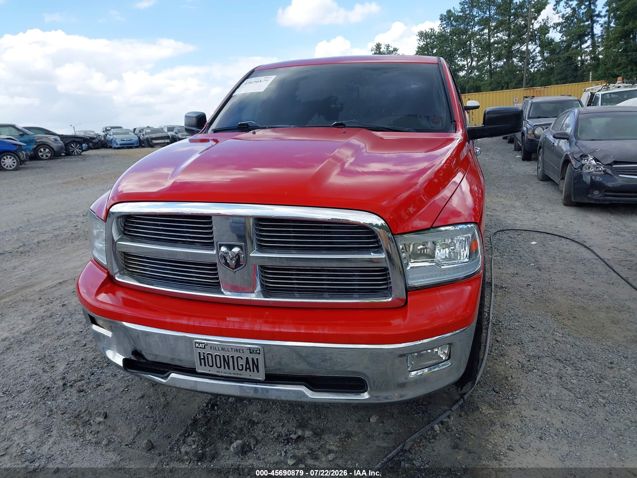 2011 Ram Ram 1500 Slt Red vin: 1D7RB1CT5BS657919