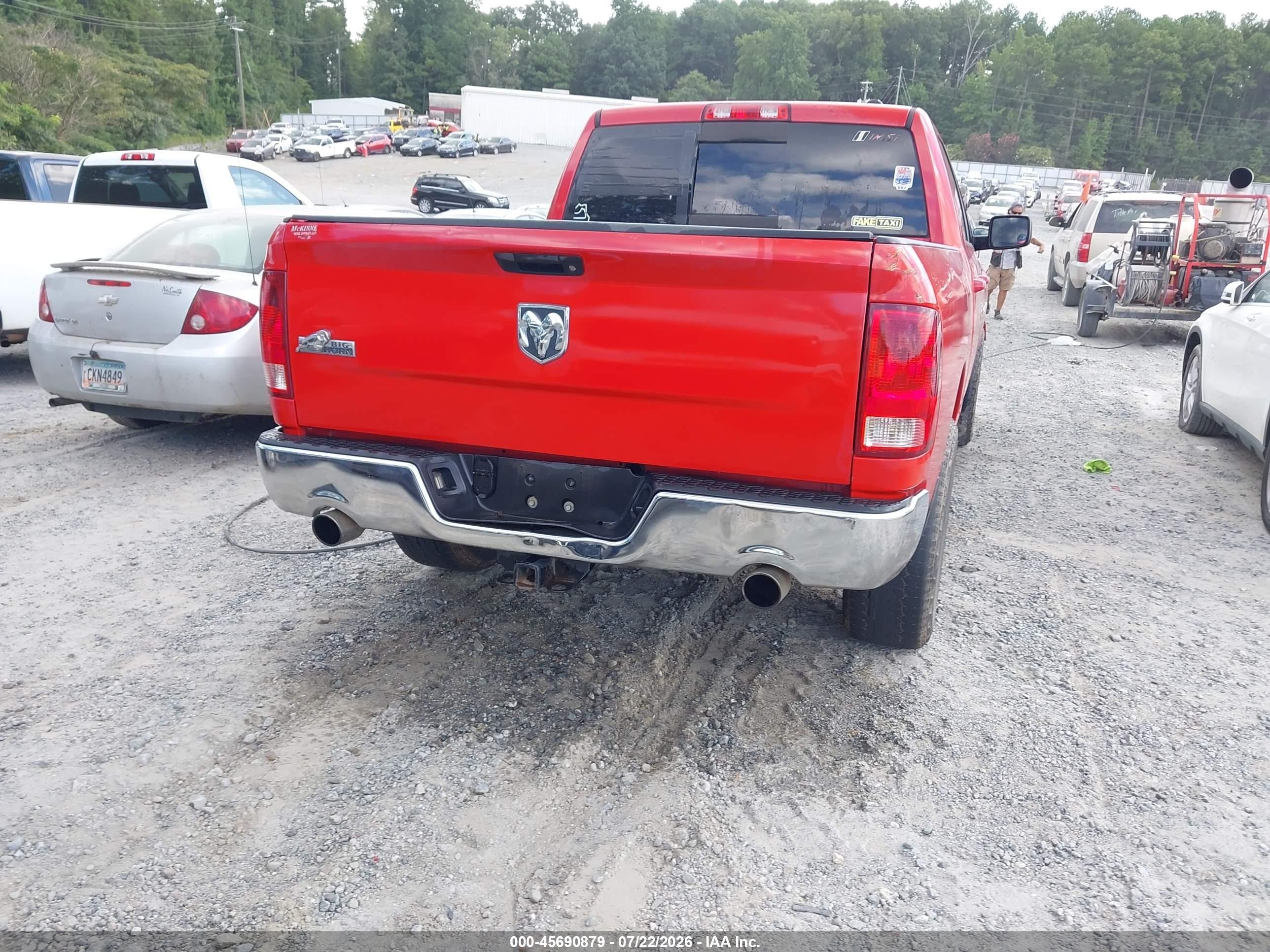2011 Ram Ram 1500 Slt Red vin: 1D7RB1CT5BS657919