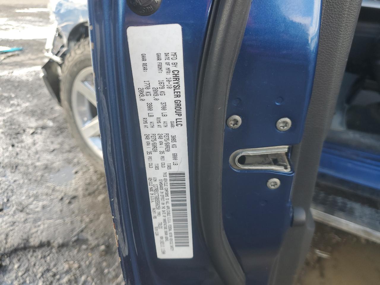 2011 Dodge Ram 1500 Blue vin: 1D7RB1CT6BS550250