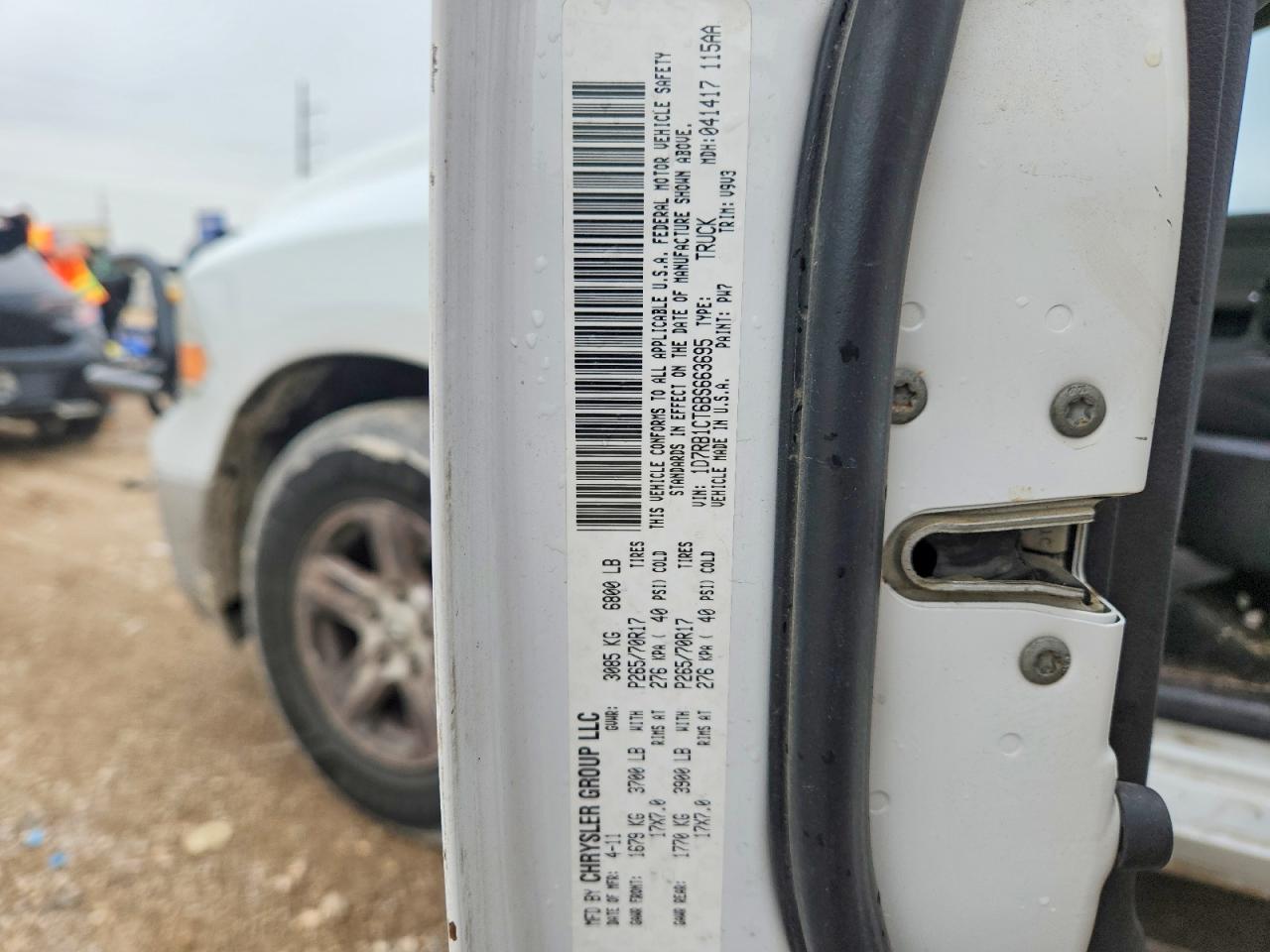 2011 Dodge Ram 1500 Белый vin: 1D7RB1CT6BS663695