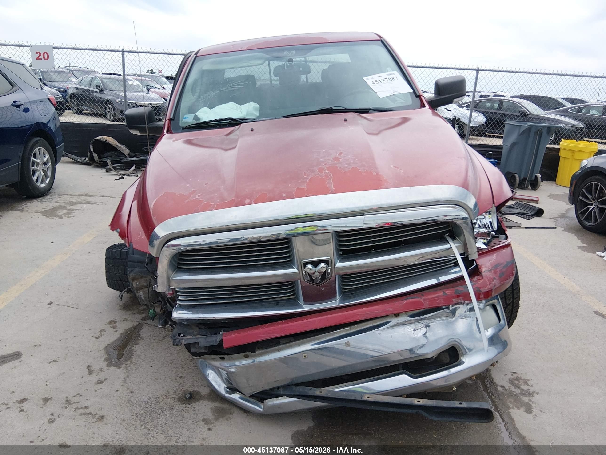 2010 Dodge Ram 1500 Slt/sport/trx Red vin: 1D7RB1CT7AS126218
