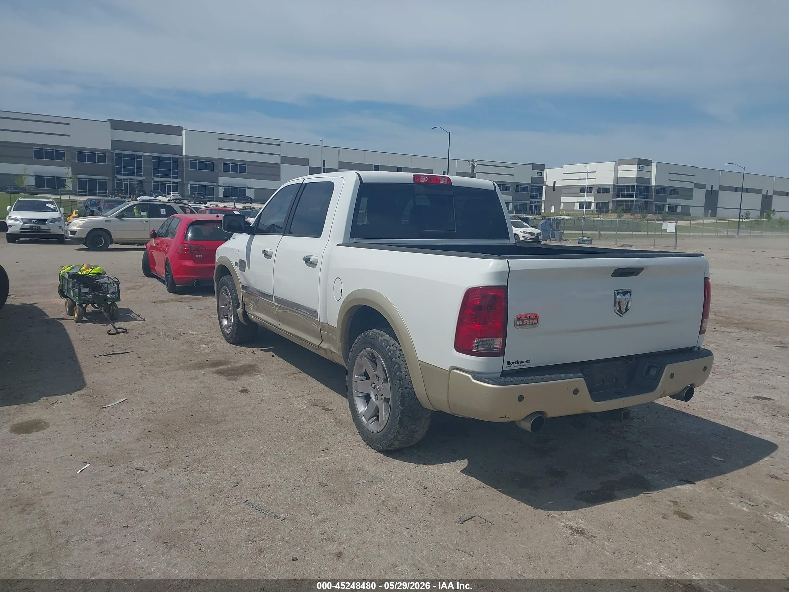 2011 Ram 1500 Laramie Longhorn Edition White vin: 1D7RB1CT7BS599411