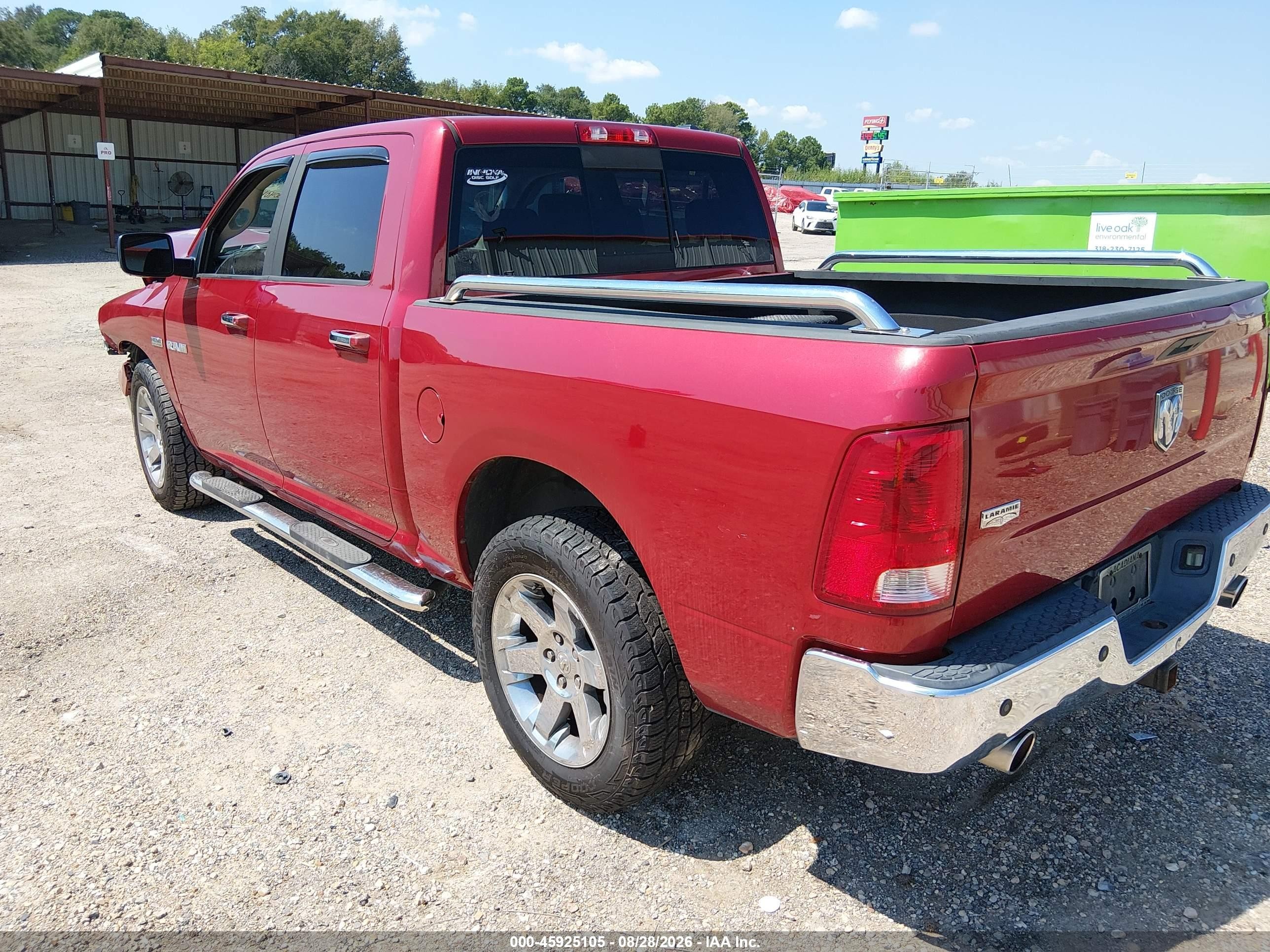 2010 Dodge Ram 1500 Laramie Red vin: 1D7RB1CT8AS242074
