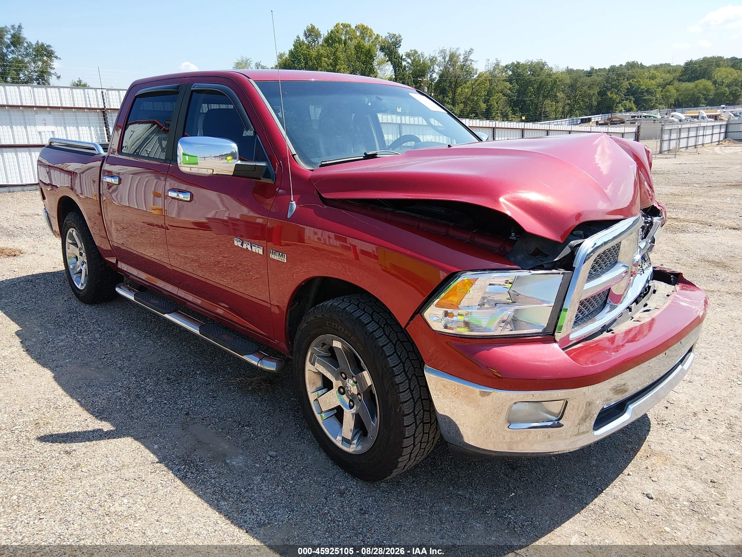 2010 Dodge Ram 1500 Laramie Red vin: 1D7RB1CT8AS242074