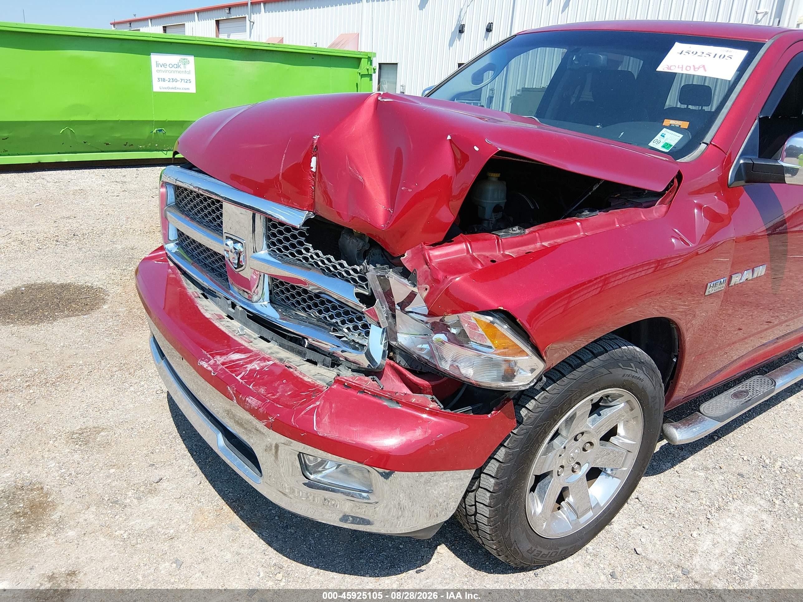 2010 Dodge Ram 1500 Laramie Red vin: 1D7RB1CT8AS242074
