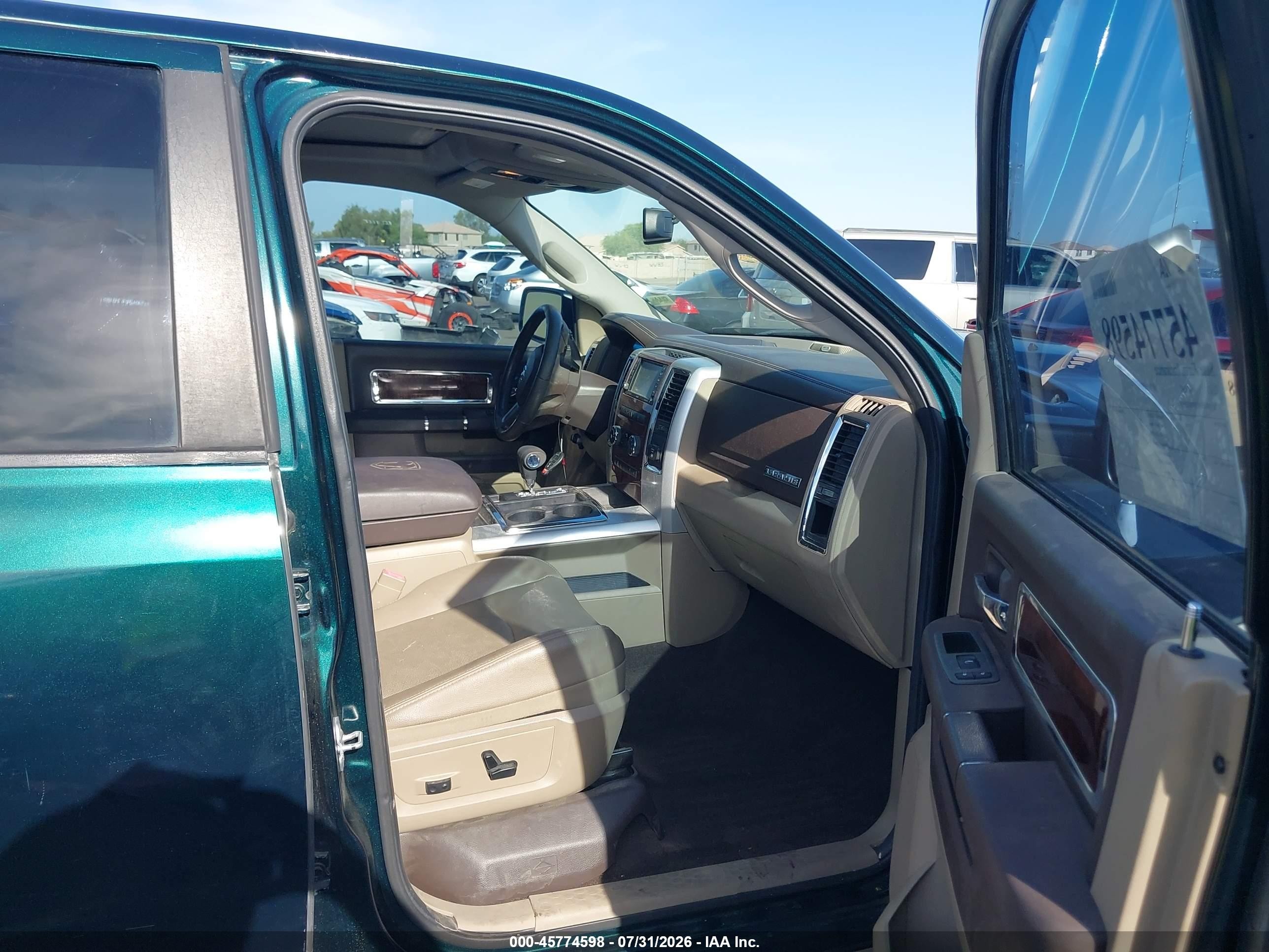 2011 Ram Ram 1500 Laramie Green vin: 1D7RB1CT8BS529920