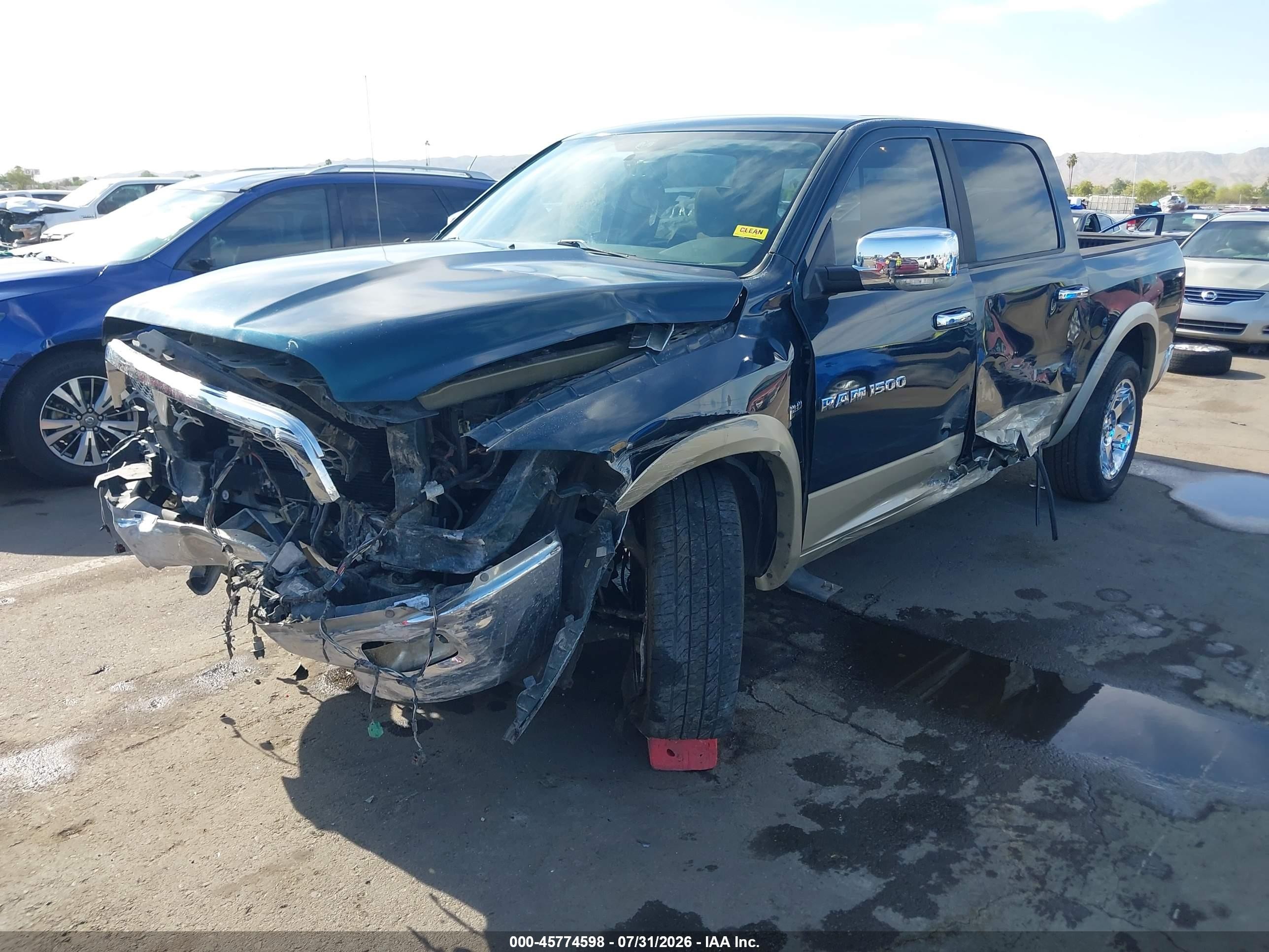 2011 Ram Ram 1500 Laramie Green vin: 1D7RB1CT8BS529920