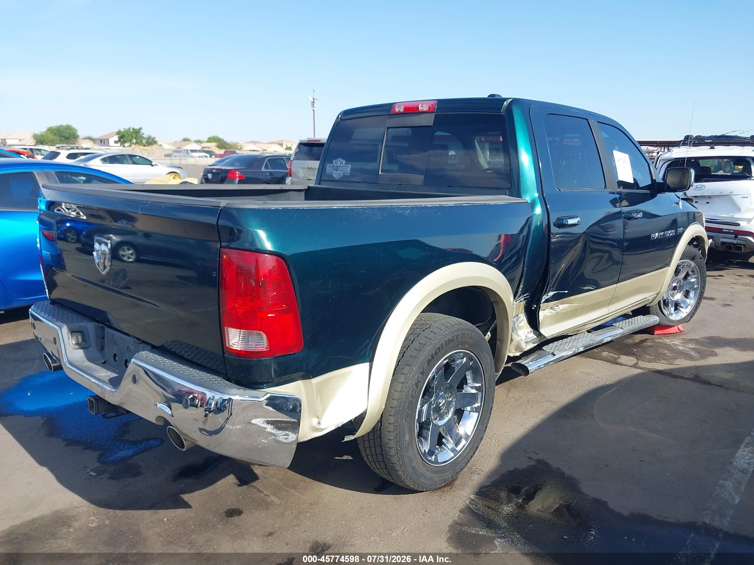 2011 Ram Ram 1500 Laramie Green vin: 1D7RB1CT8BS529920
