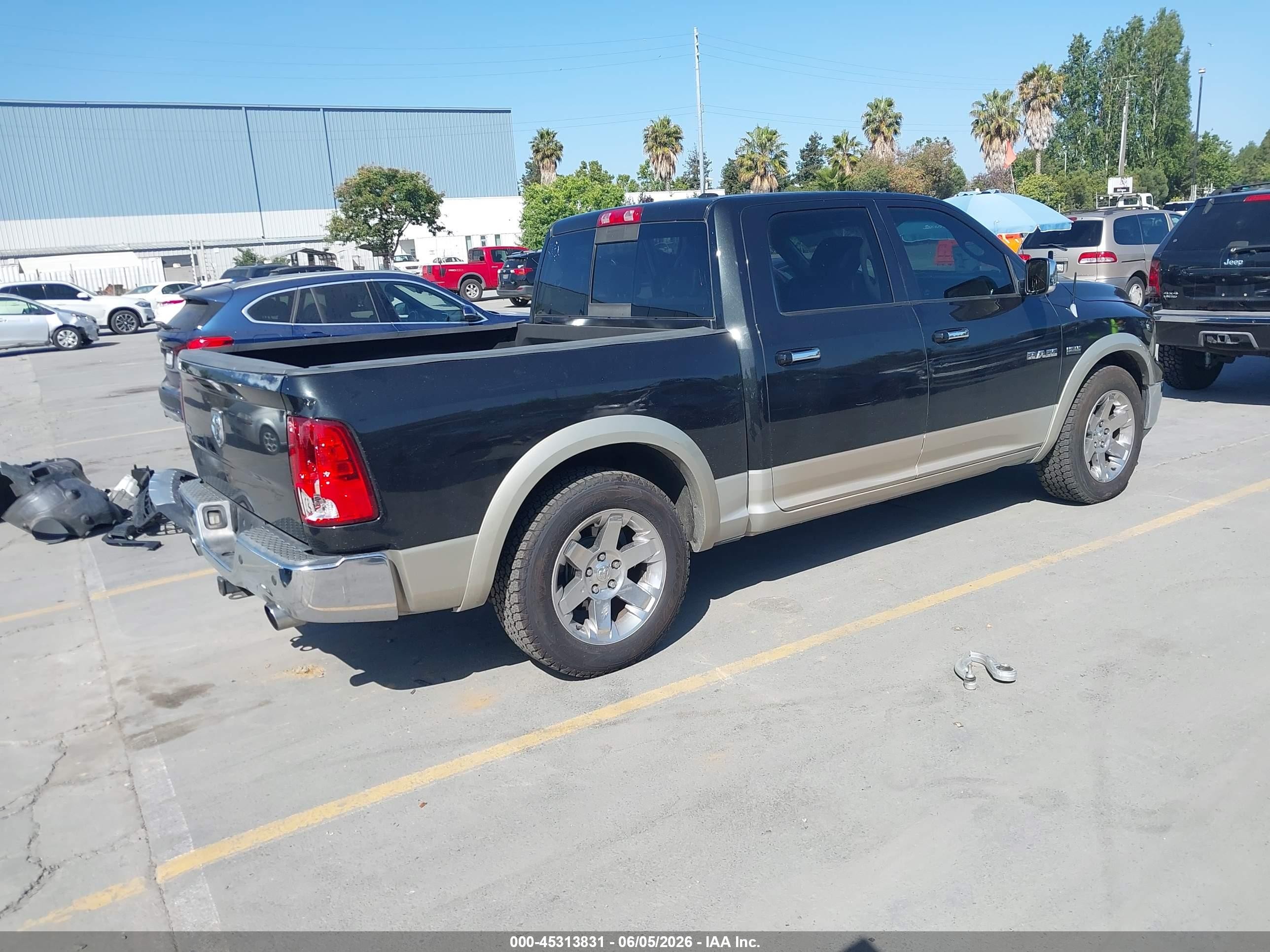 2010 Dodge Ram 1500 Laramie Black vin: 1D7RB1CT9AS246120